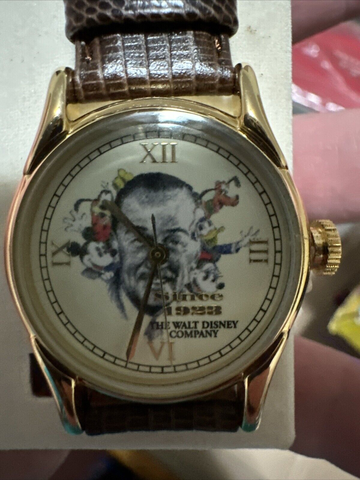 Walt Disney Watch Celebrating 75 Years of Love and Laughter Watch/Wood Case
