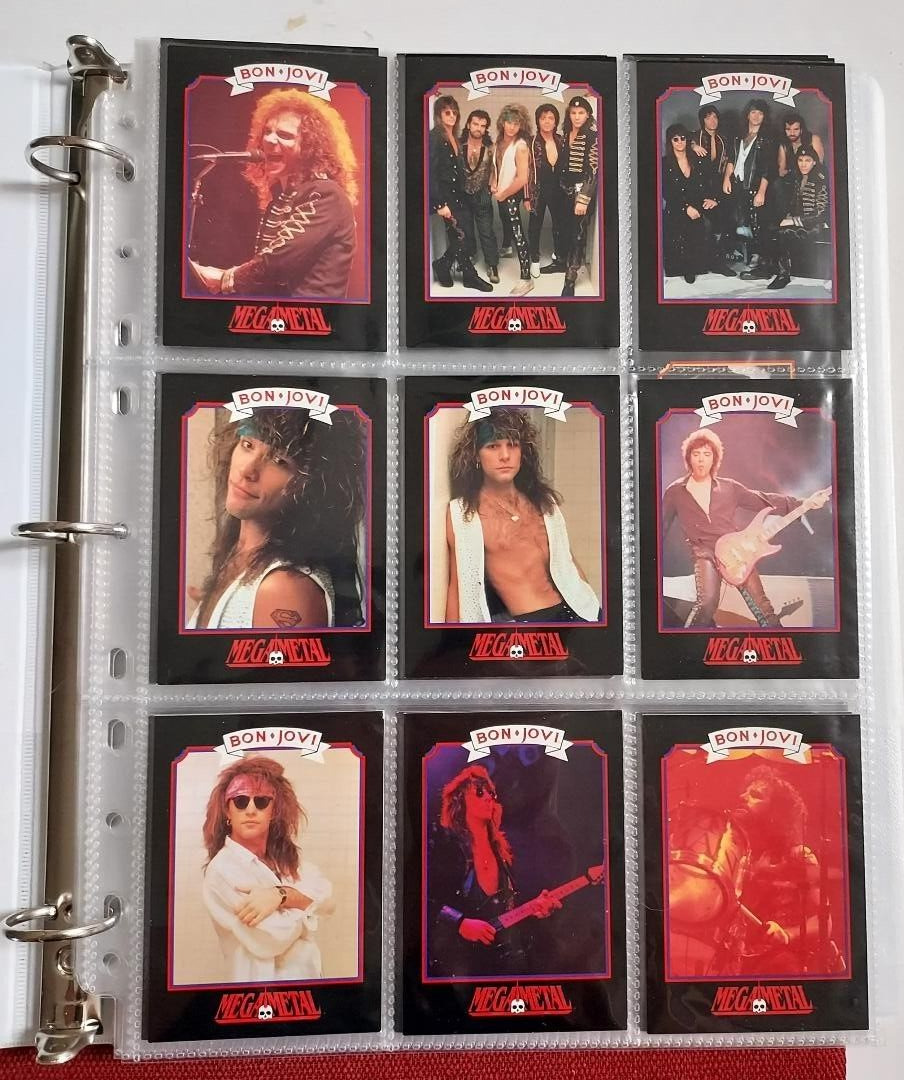 1991 Mega Metal Rock 150 card & hologram Set in 9 pocket pages in a Binder # 2