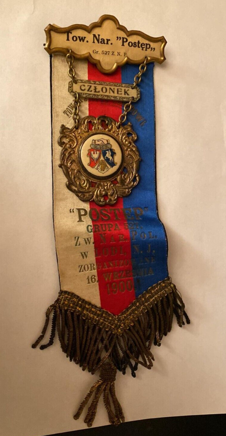 Antique 1900 Polish National Committee Award Ribbon