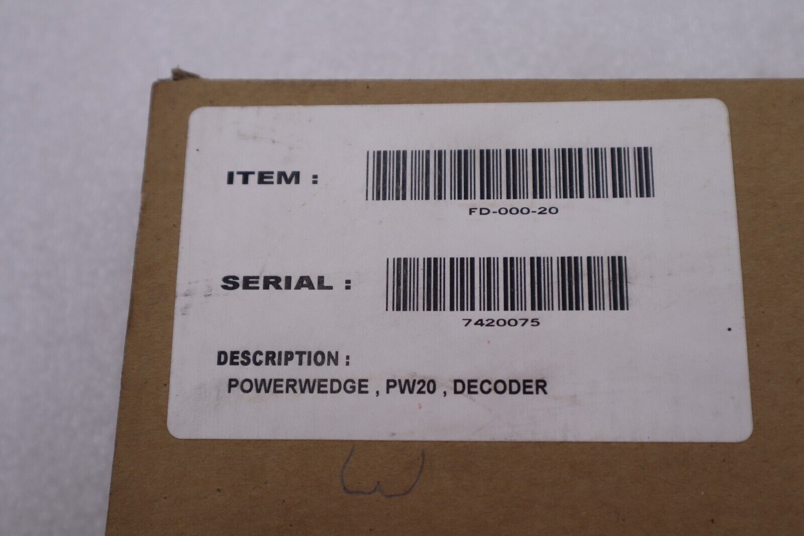 PSC PERCON PowerWedge-20 FD-000-20 Barcode Decoder Interface Stock 3051