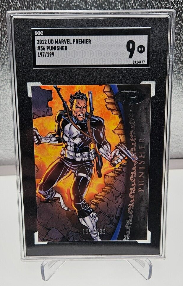 2012 Upper Deck Marvel Premier Punisher Card #36, SGC 9 MT, Limited 197/199