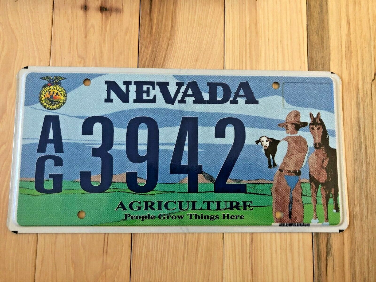 Nevada FFA Agricultural License Plate 