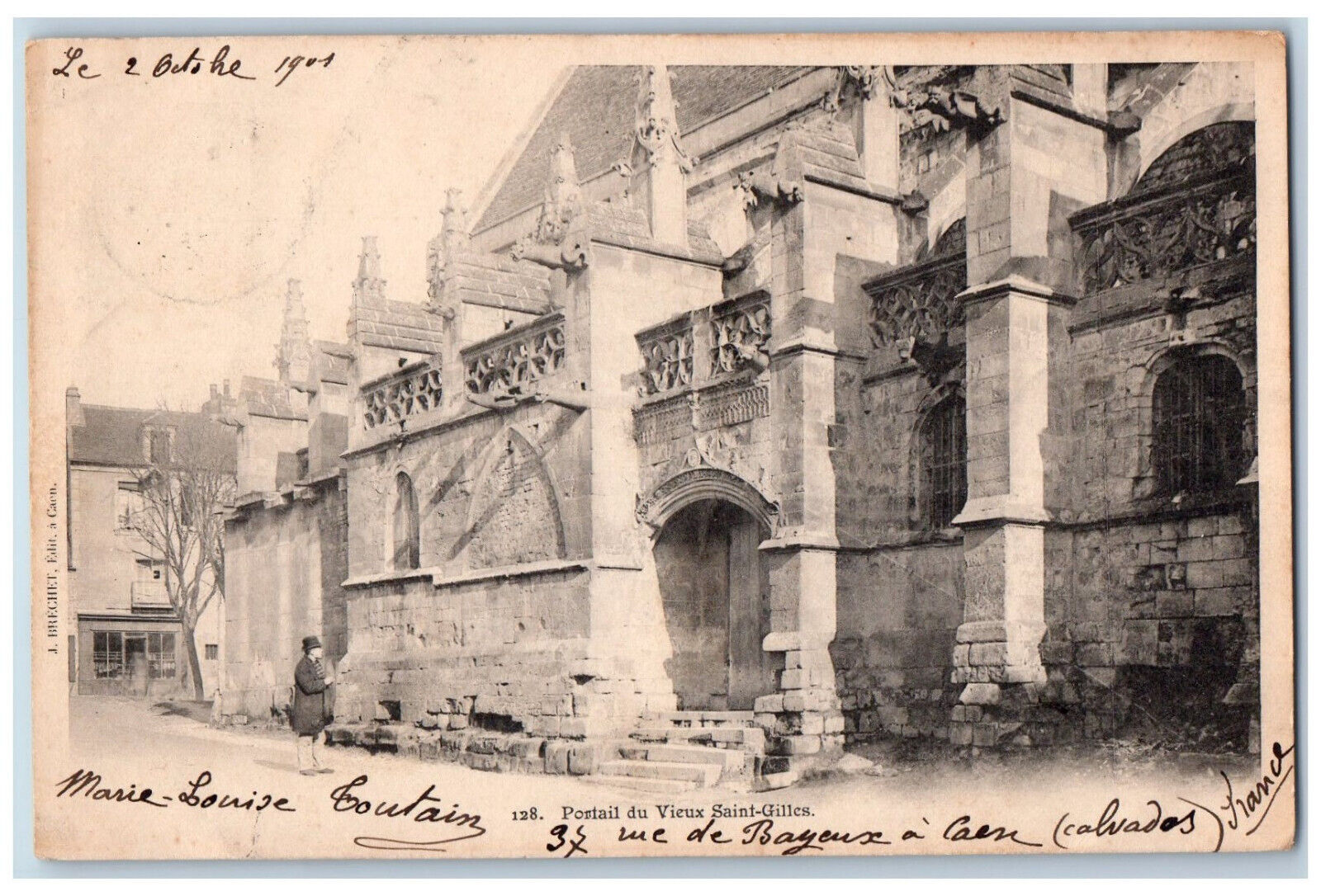 Gard Occitania France Postcard Portal of Old Saint-Gilles 1901 Antique