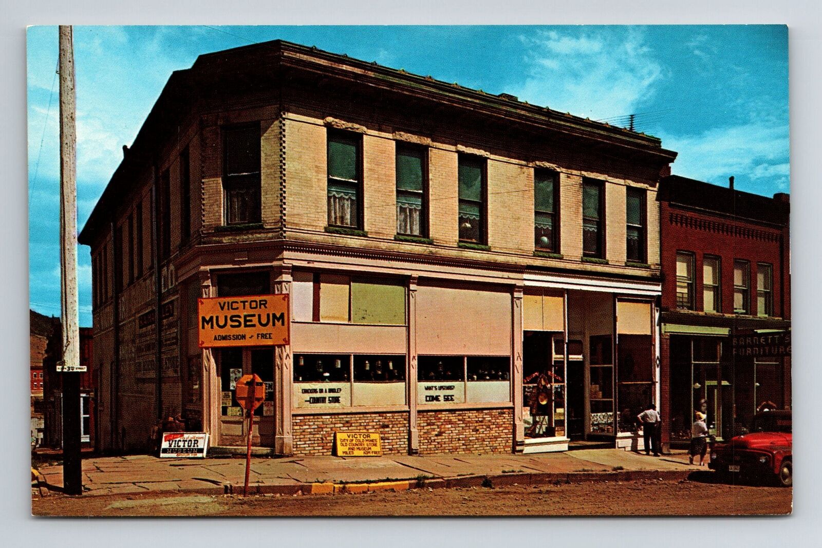 Victor CO-Colorado, The Victor Museum, Outside, Vintage Postcard