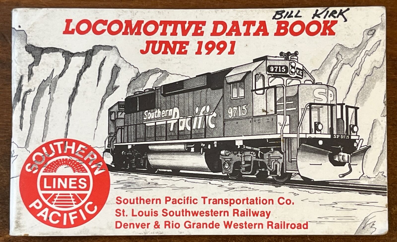 Southern Pacific Railroad Denver Rio Grande Locomotive Data Book June 1991