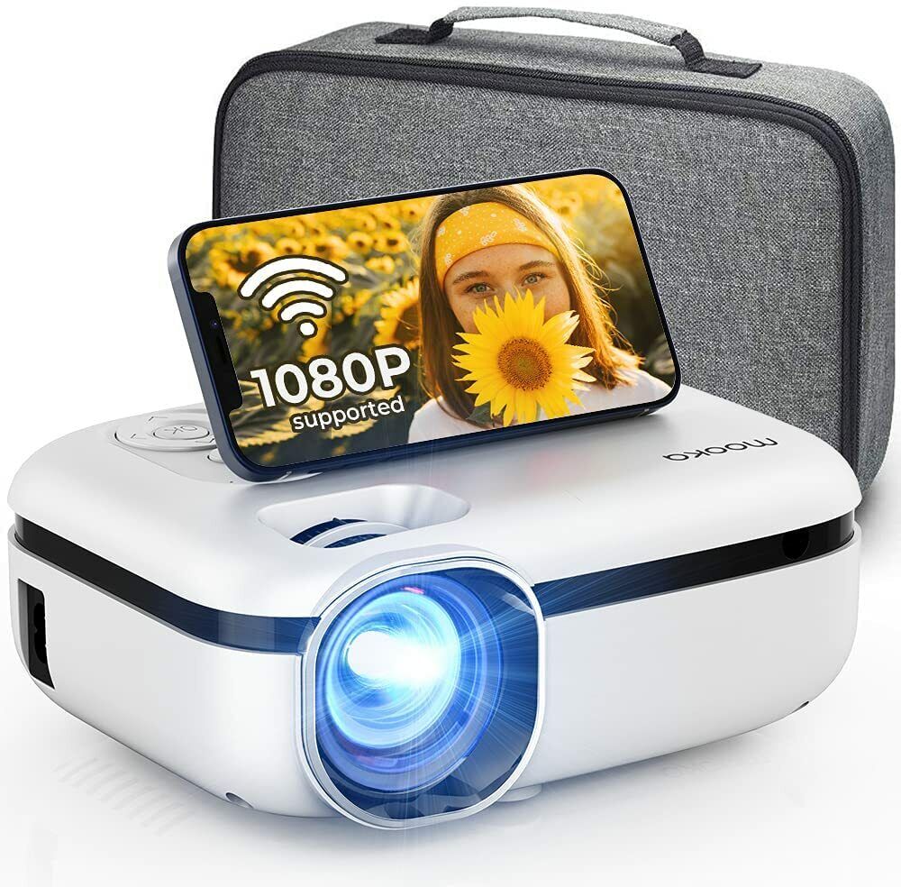 WiFi Video Projector 7500 Lumens 1080P LED Mini Home Theater Cinema Projector