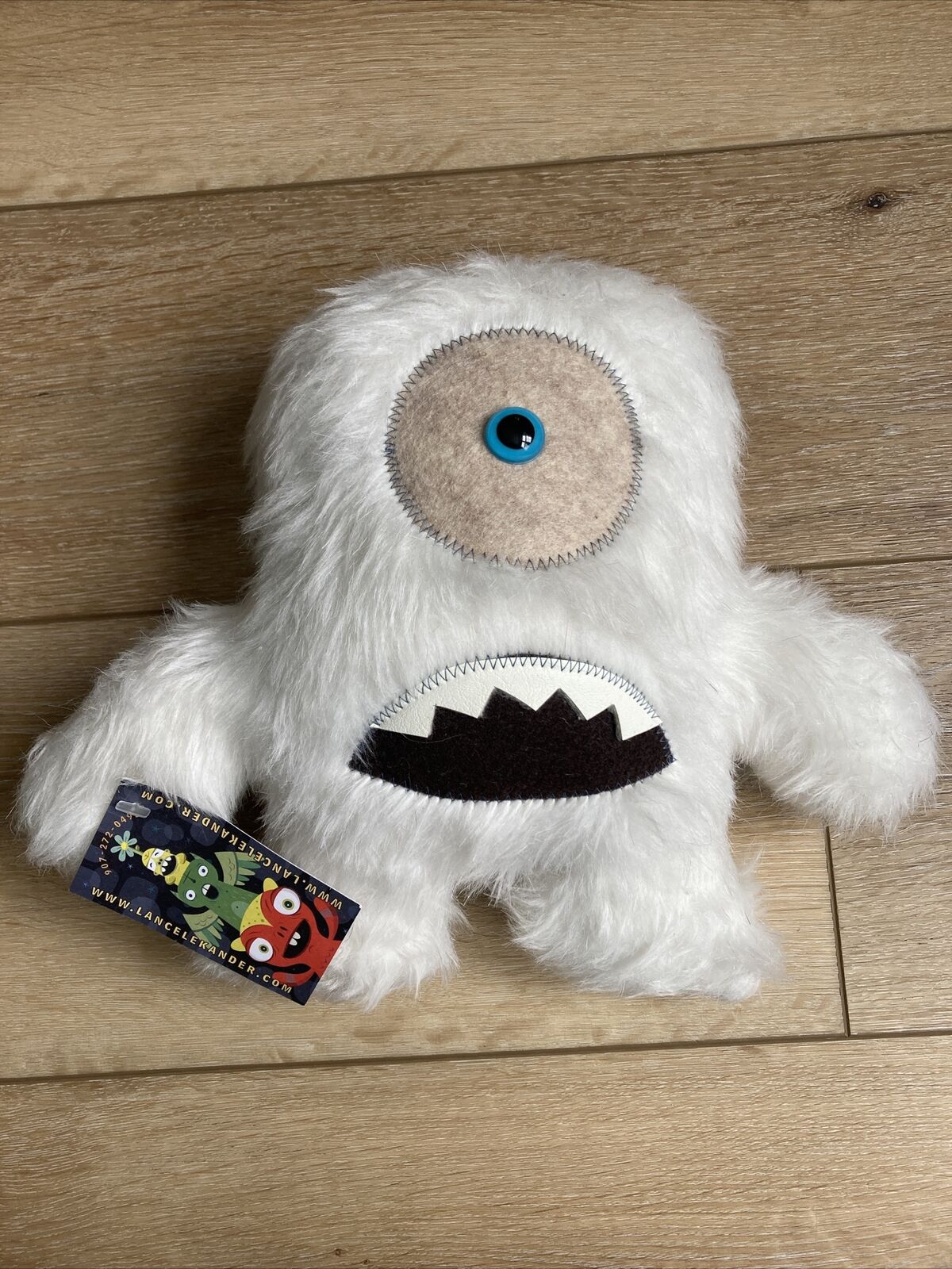 Lance Lekander Cyclop Hairy Plush Monster Handmade By LANCE White Fury Big Mouth