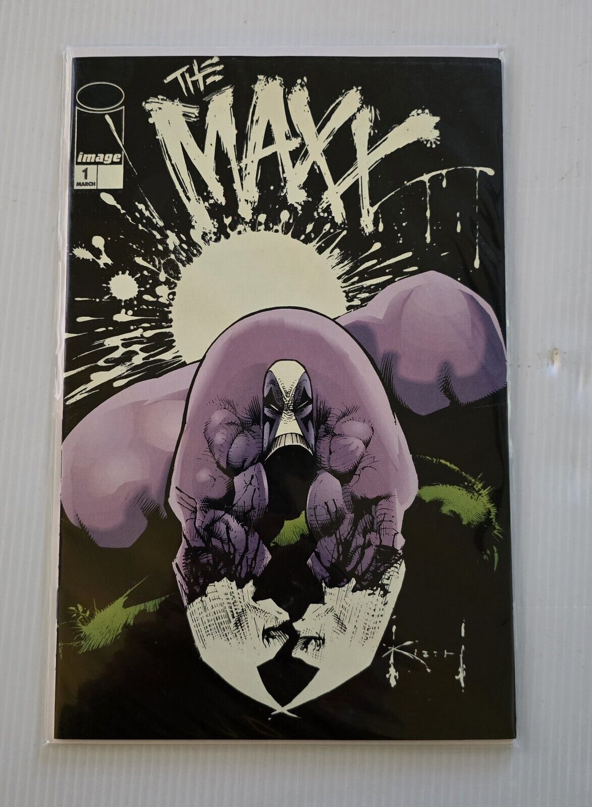 THE MAXX #1 GLOW IN THE DARK VARIANT EDITION SAM KEITH 1993 IMAGE COMIC