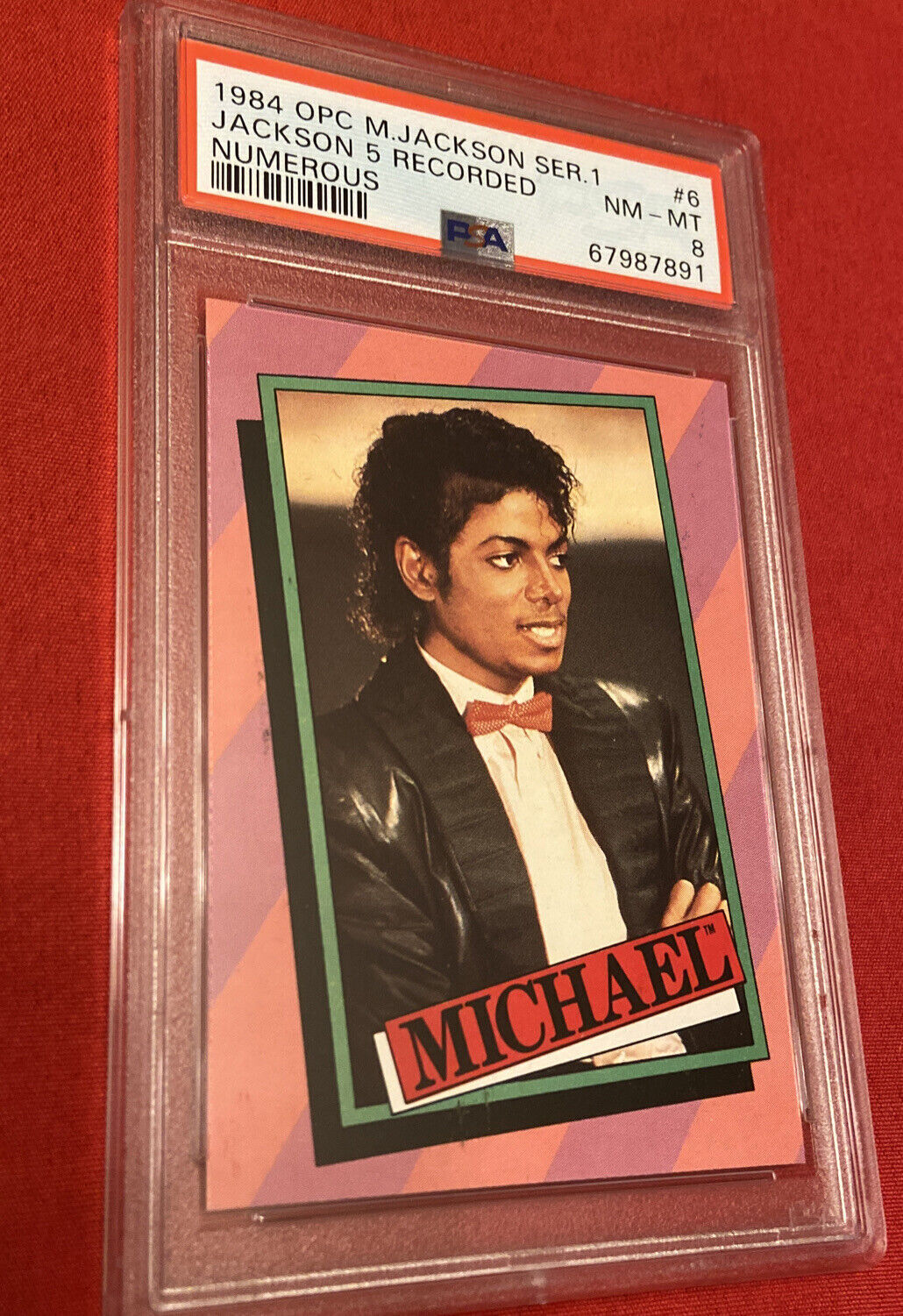 Rare 1984 OPC O-PEE-CHEEE Michael Jackson Series 1 #6 PSA 8 HIGHEST GRADED