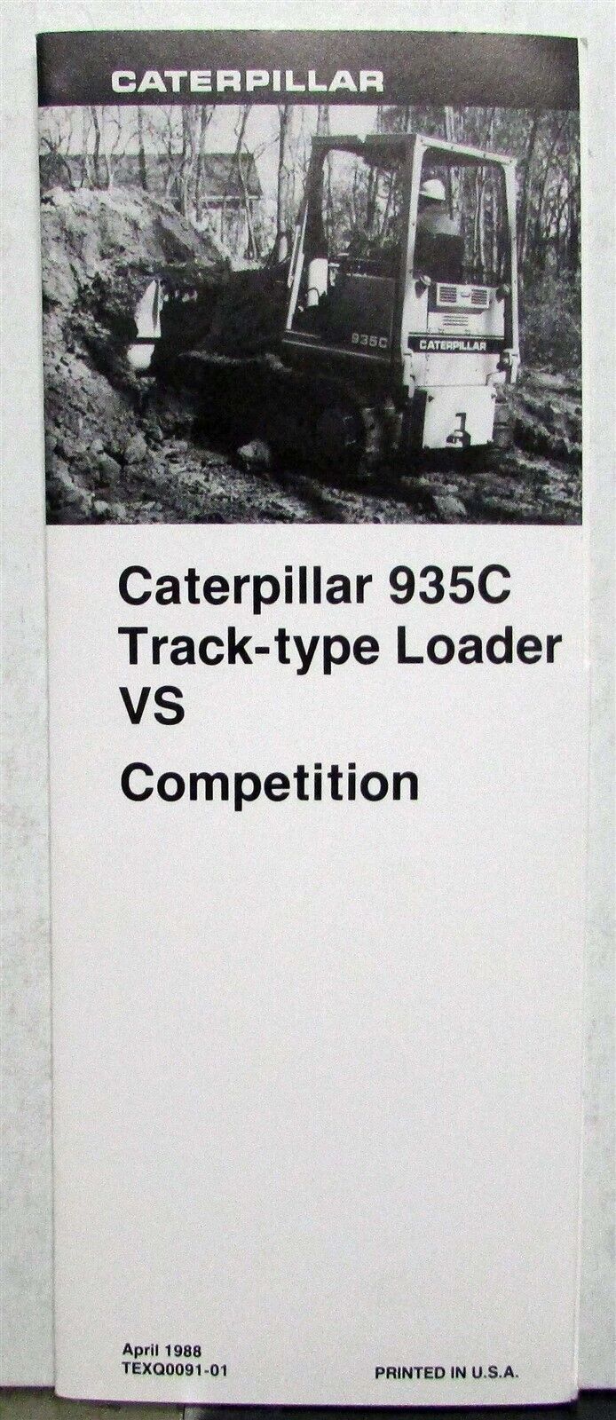1988 Caterpillar 935C Track Type Loader VS Competition Construction Brochure