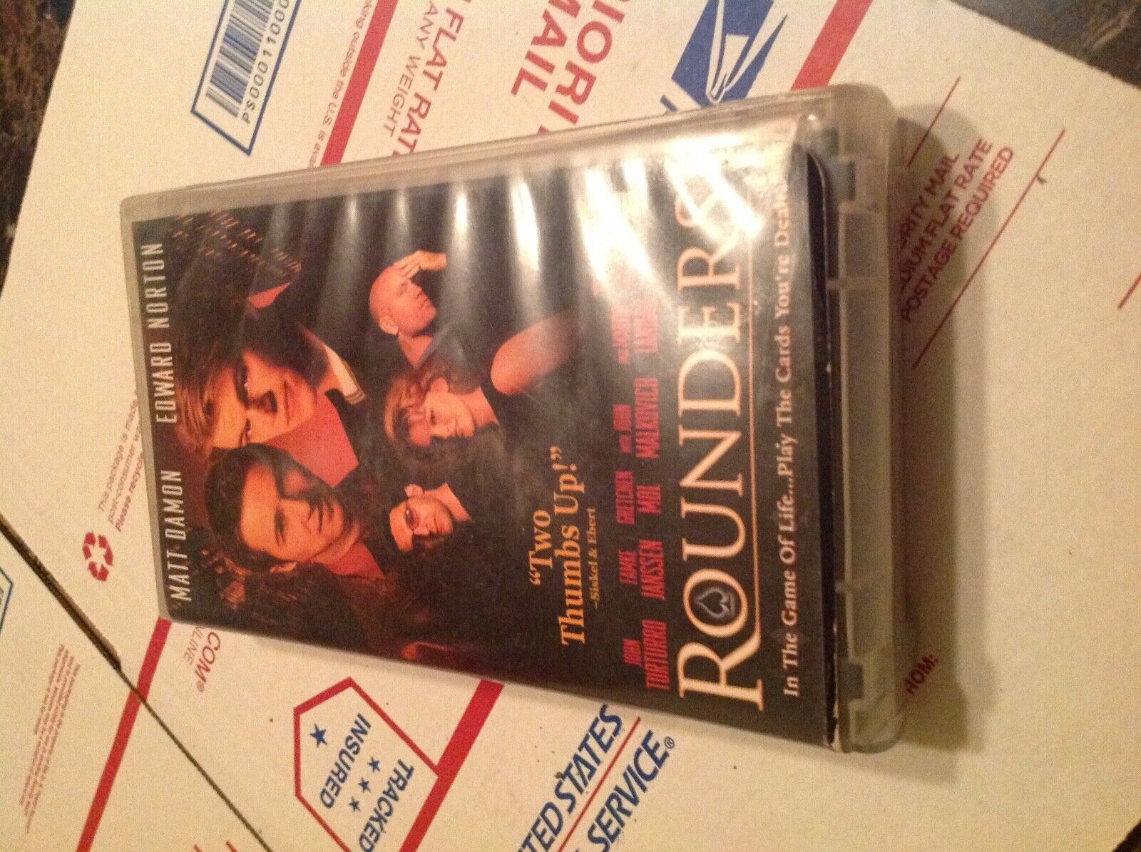 Rare Vintage Hollywood Video Rounders VHS Matt Damon,Edward Norton plastic case