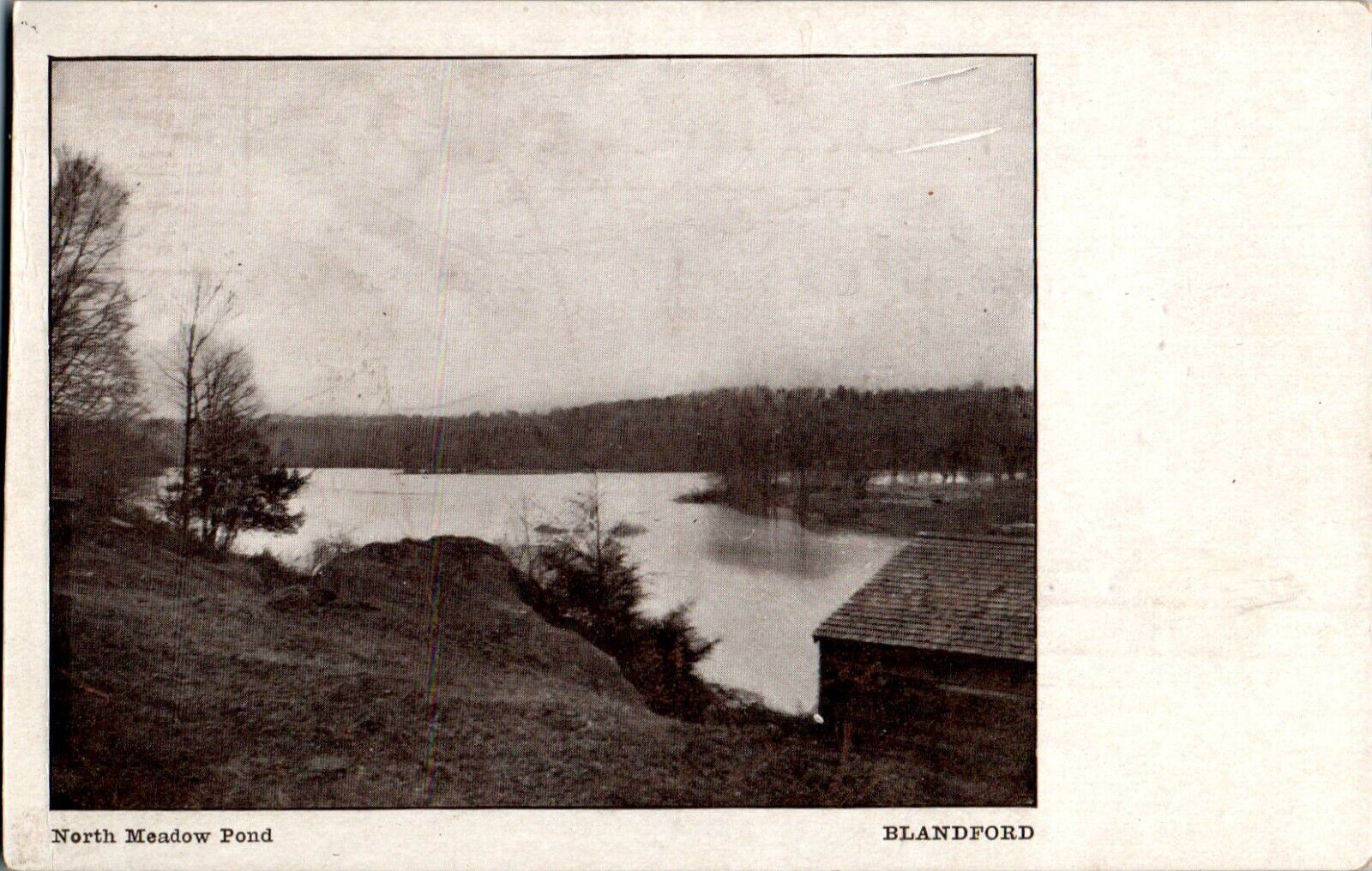North Meadow Pond, Blandford, Massachusetts MA Postcard