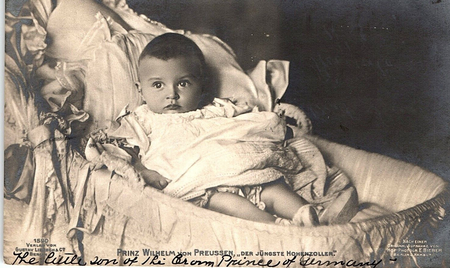 1907 PRINZ WILHELM VON PREUSSEN GERMAN PRINCE BABY PHOTO RPPC POSTCARD P499