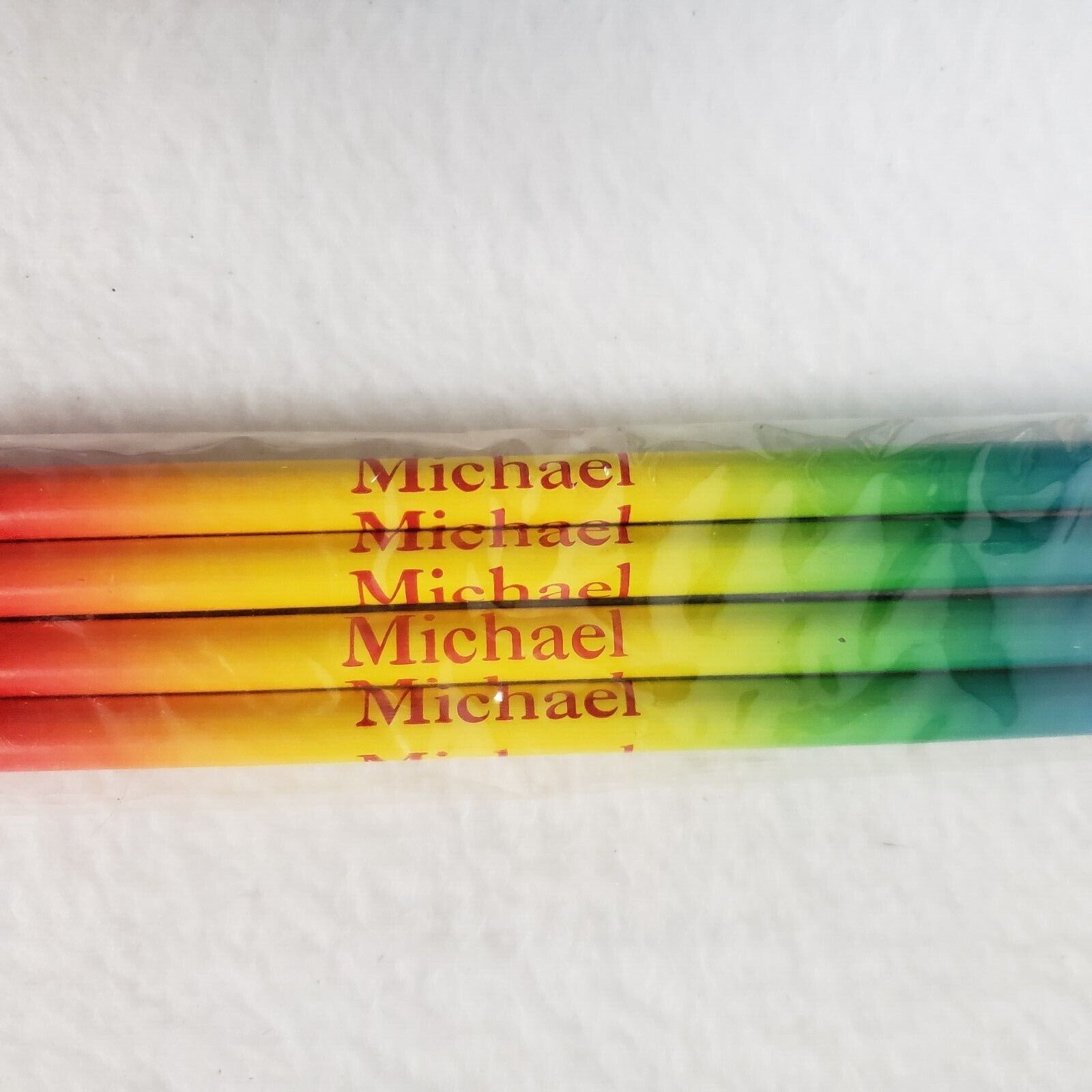 Vintage Personalized Michael name Pencils groovy colors  sealed package USA New