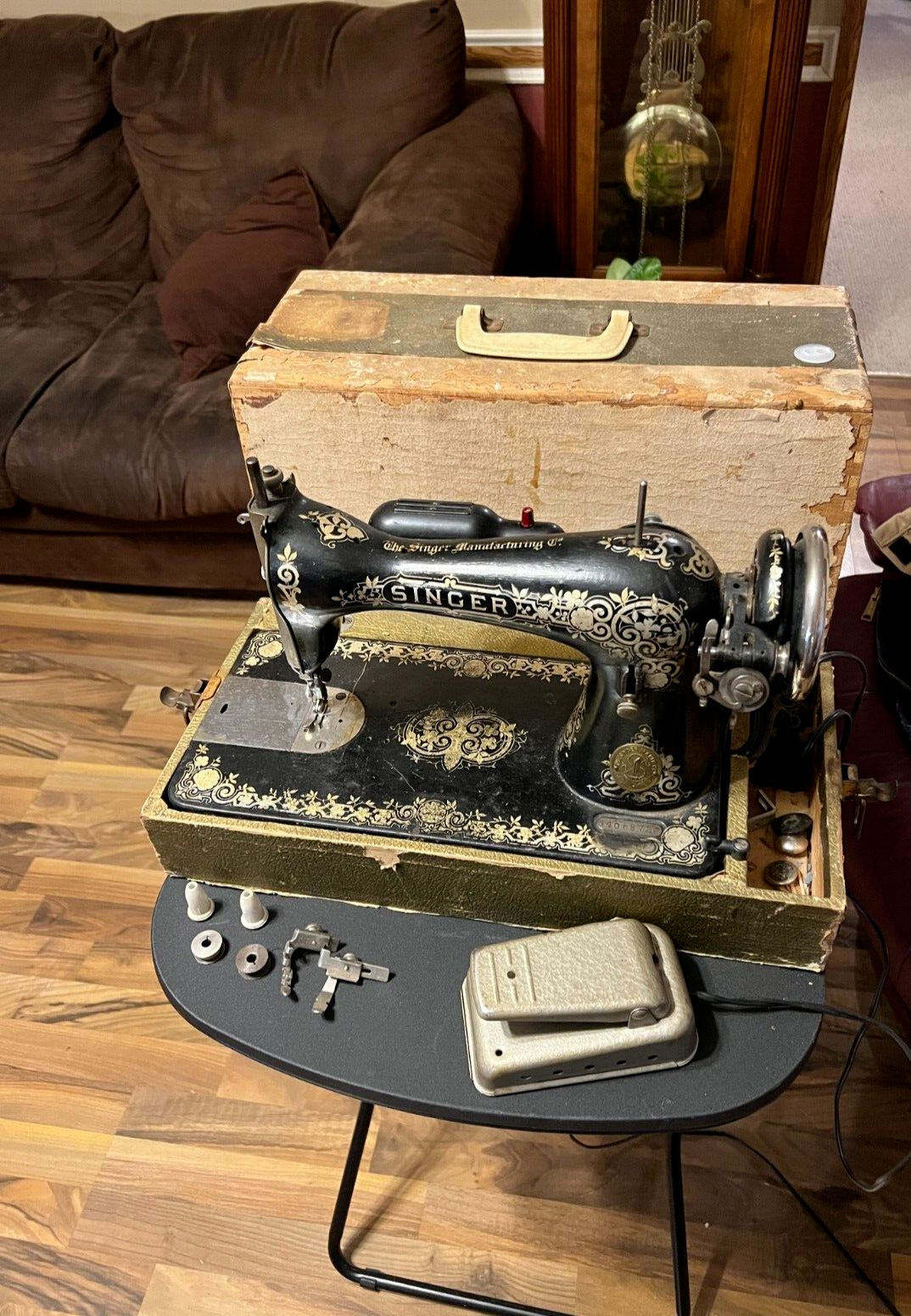 Antique Singer sewing machine model 115 made in 1915