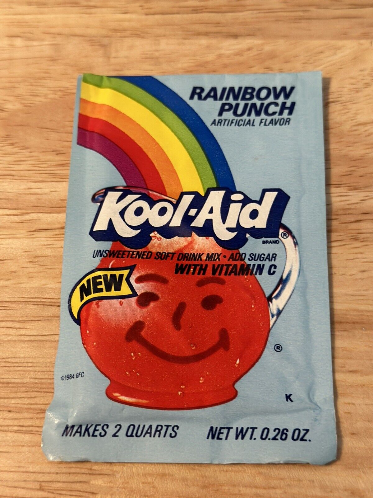 Vintage Rainbow Punch Kool Aid Packet NOS General Foods Advertising Retro 80's