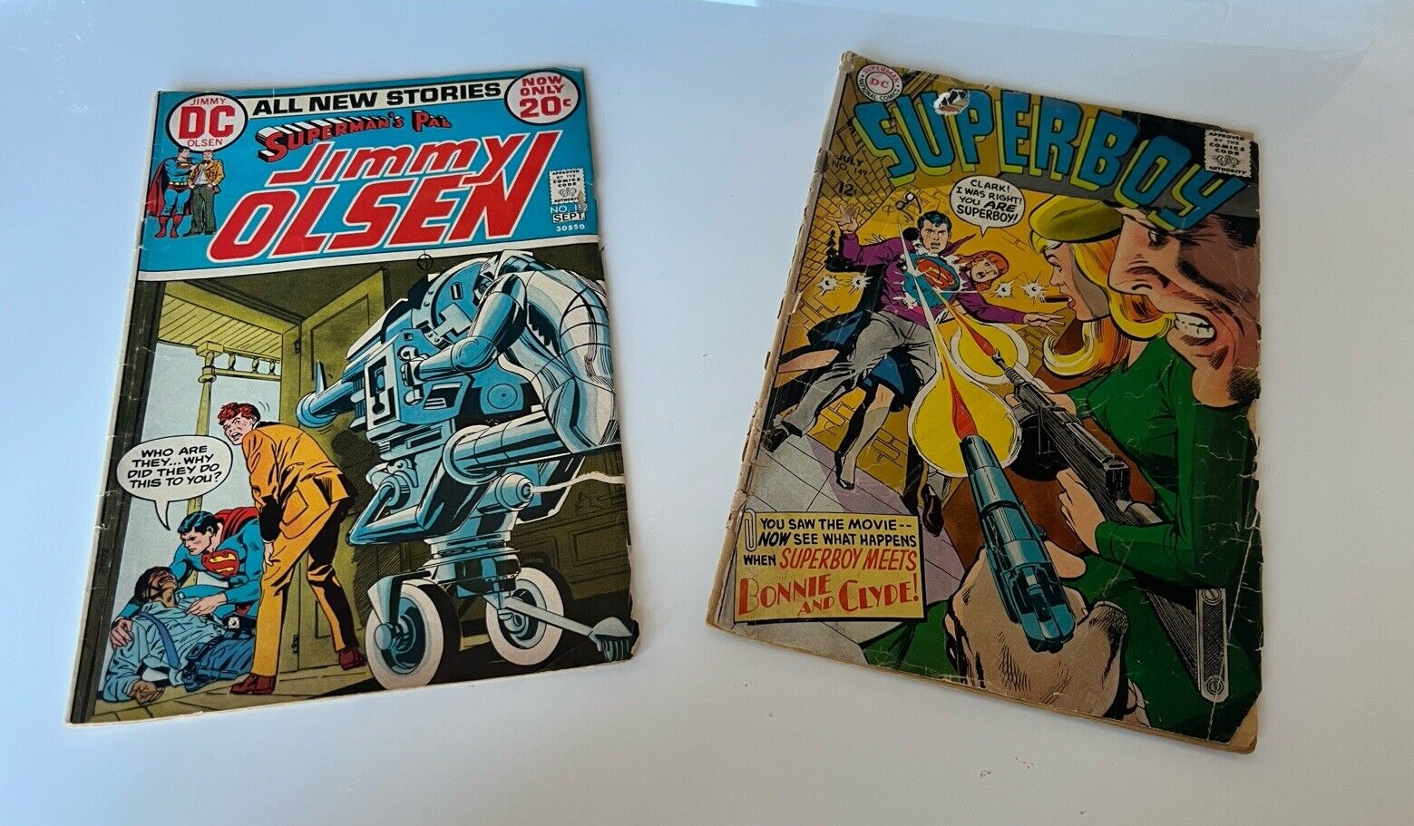 Vintage DC Comic Books Lot of 2 SUPERMAN & Super Boy- 1968 & 1972