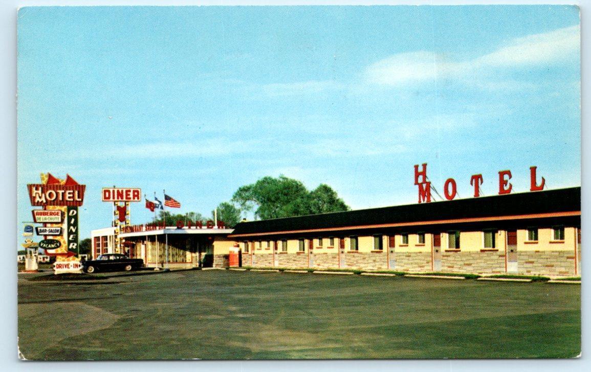 BOISCHATEL, Quebec Canada ~ Motel AUBERGE DE LA CHUTE Roadside 1970 Postcard