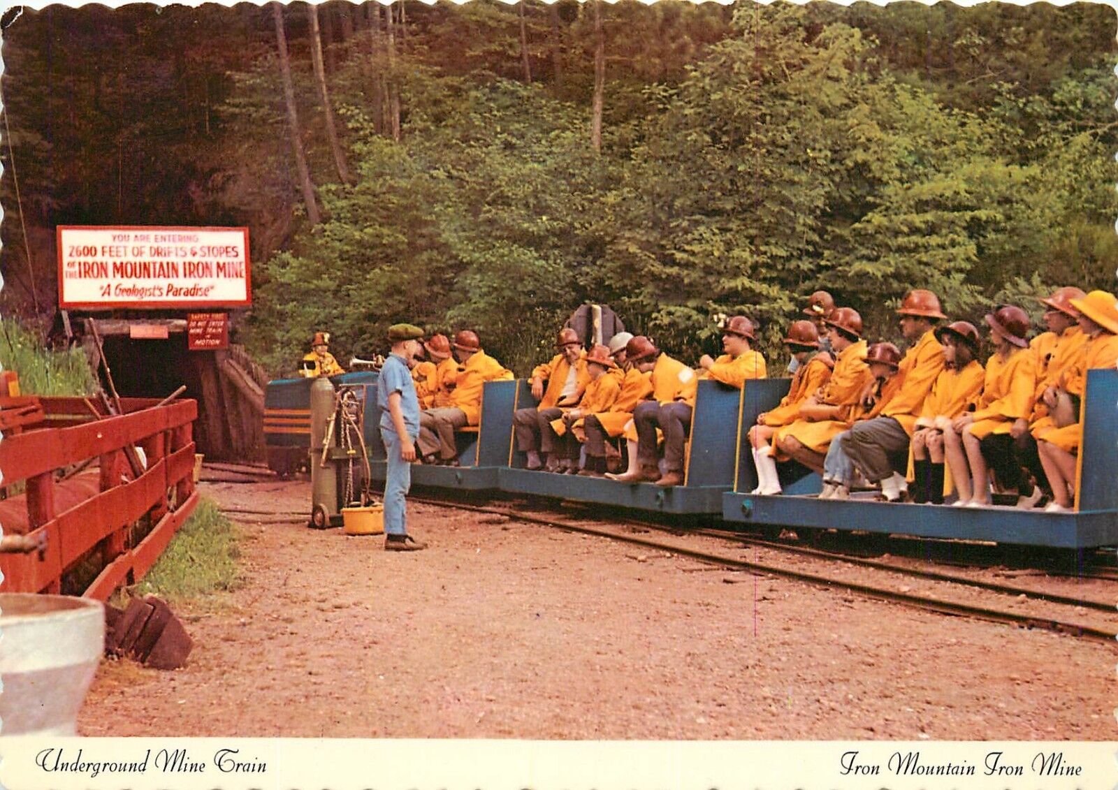 Iron Mountain Iron Mine Michigan Underground Tours Postcard