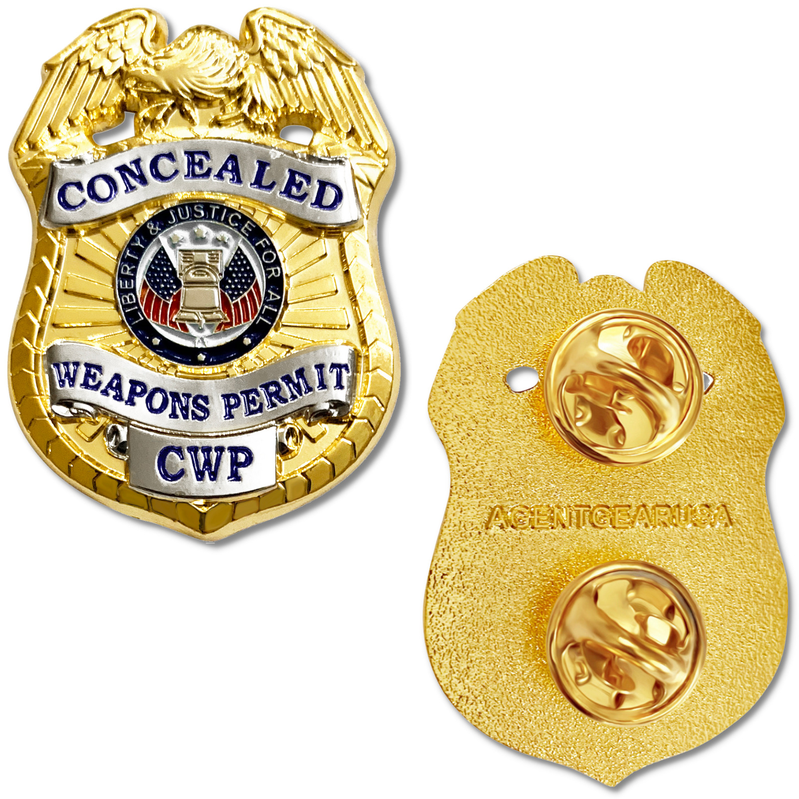 Concealed Weapon Permits Pin - Second Amendment Novelty - Eagle Patriotic Pin