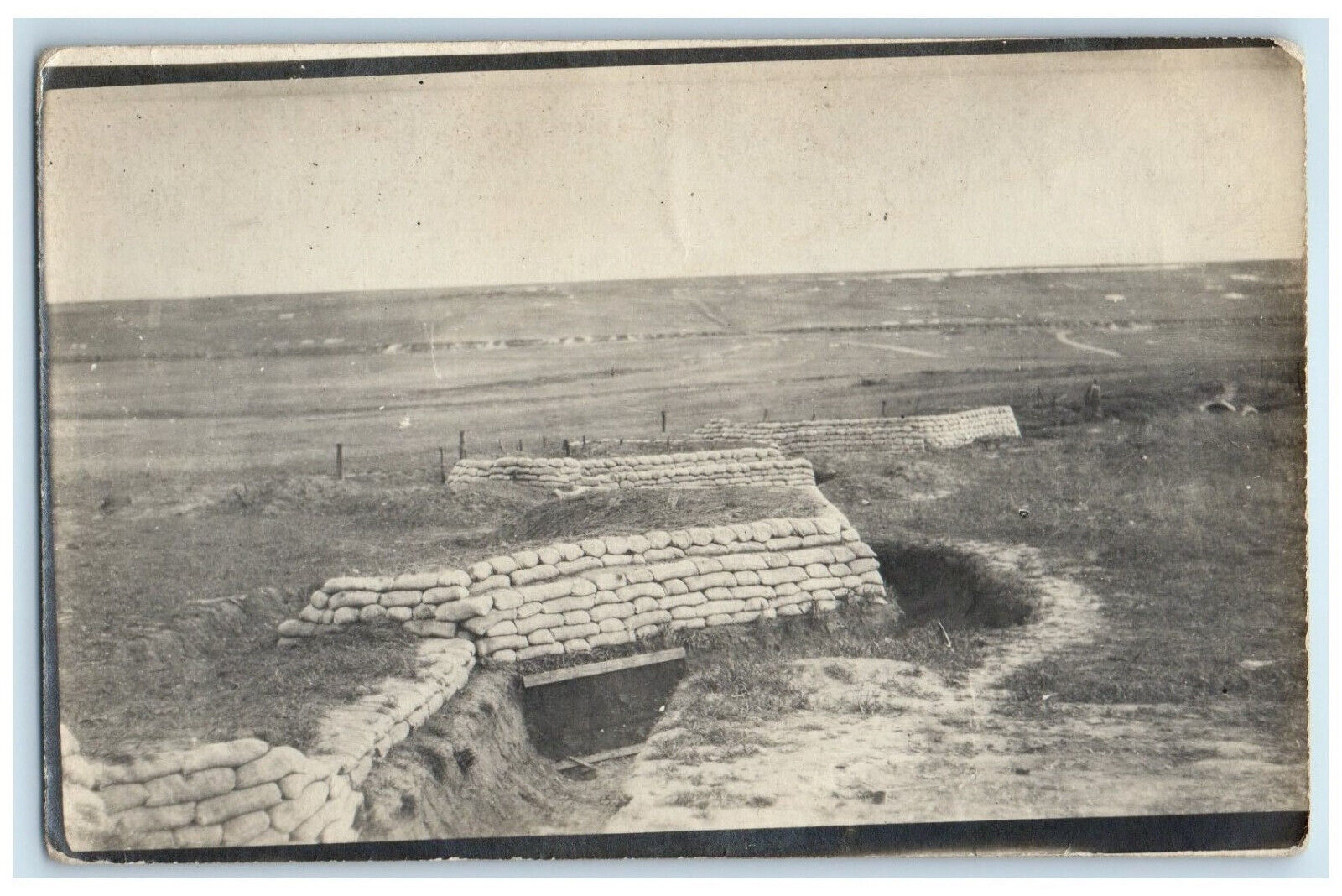 c1910 Trench System Front of Albert France WW1 Antique RPPC Photo Postcard