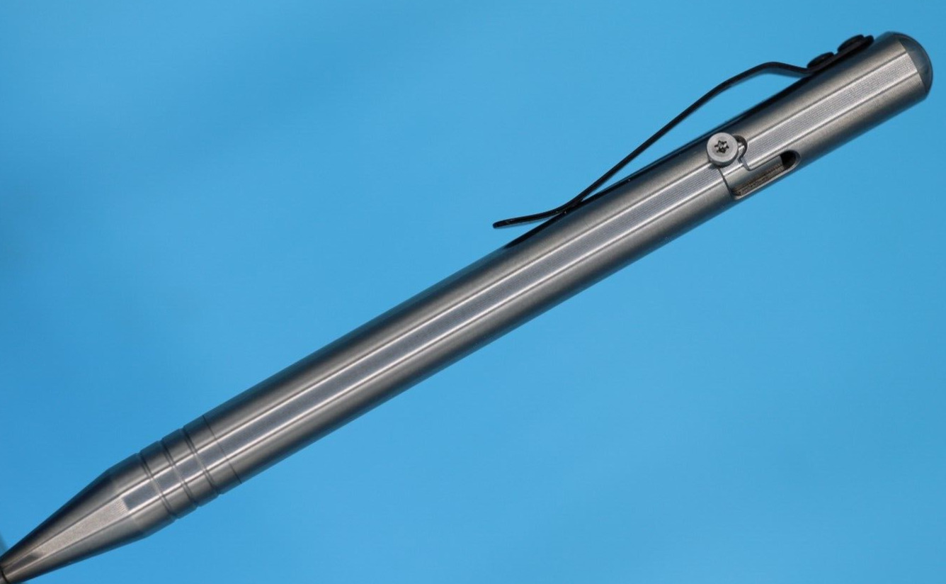 Popular Lightweight Titanium Bolt Action Ballpoint Pen with Gift Case