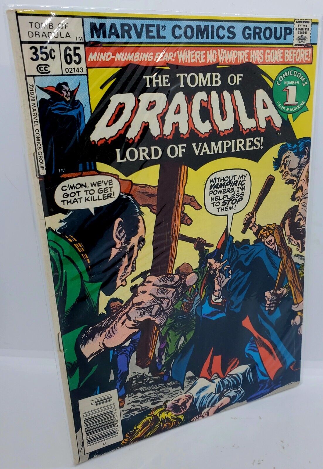 Vintage #65 Tomb of Dracula Where No Vampire Gone Marvel Comics 1978 1st Print🔥