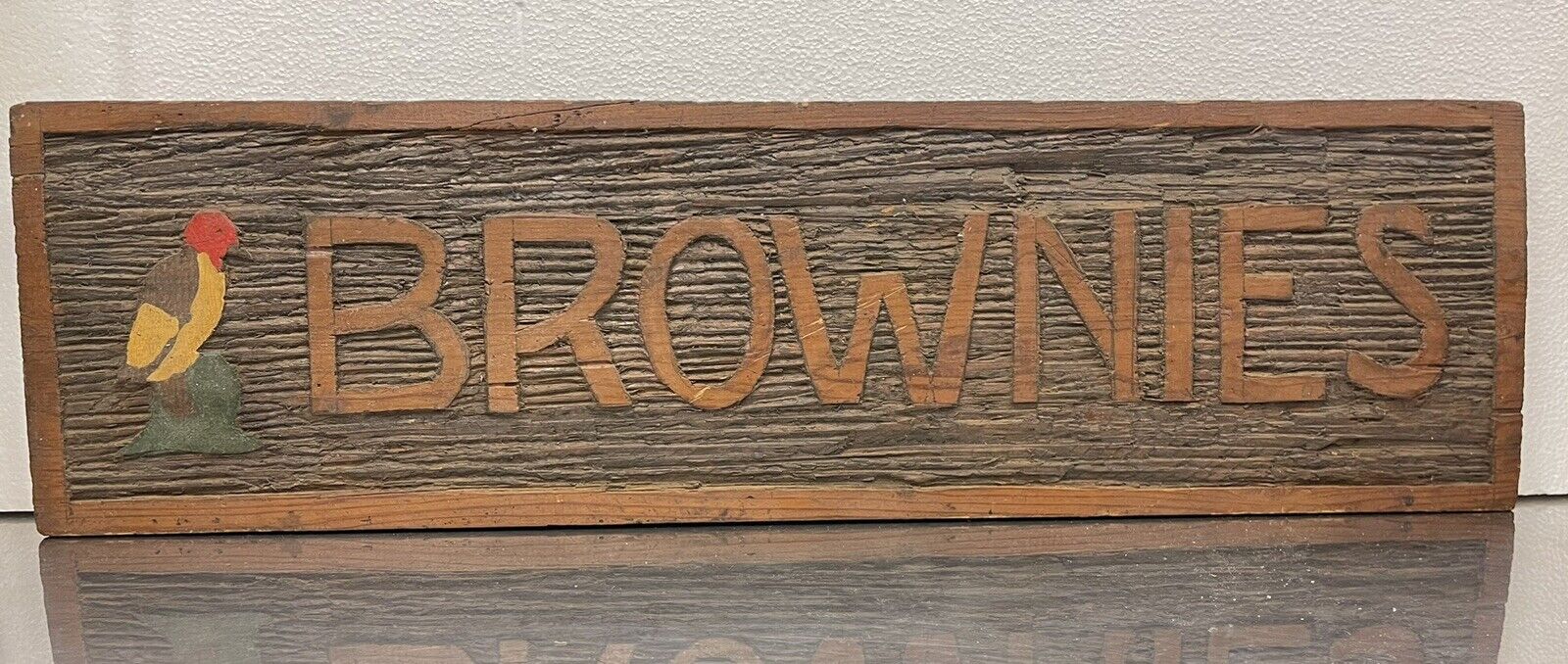 Vintage BROWNIES Wooden Sign 7.5 inches by 26 inches