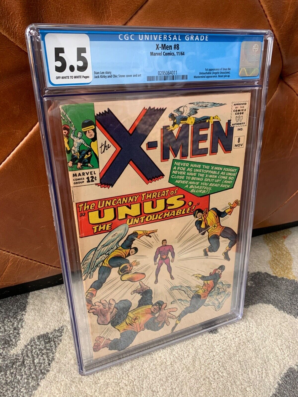 1964 THE X-MEN #8 COMIC 1ST APP OF UNUS THE UNTOUCHABLE KEY ISSUE CGC 5.5