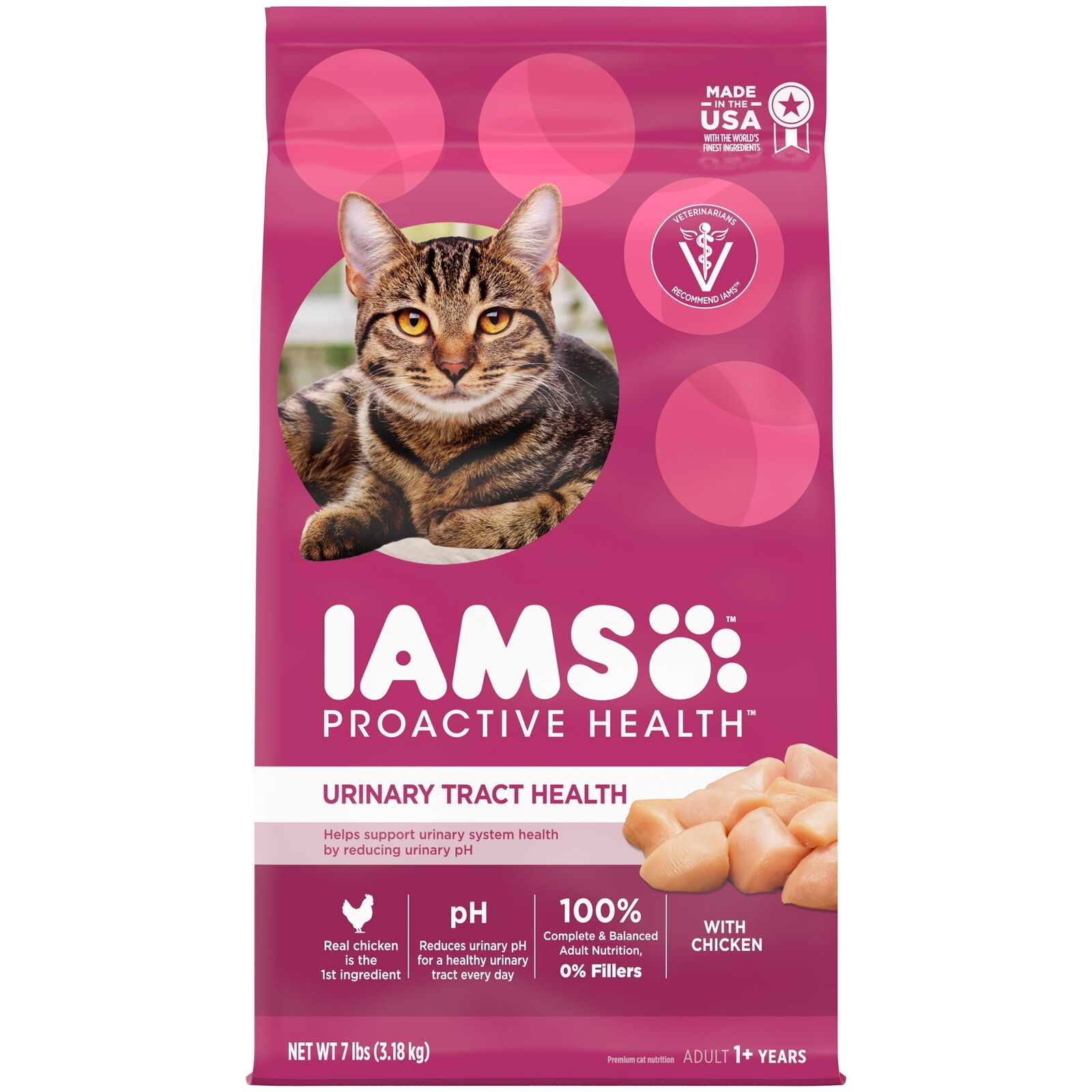 Iams Proactive Health Adult Urinary Tract Health Dry Cat Food With Chicken, 7 Lb