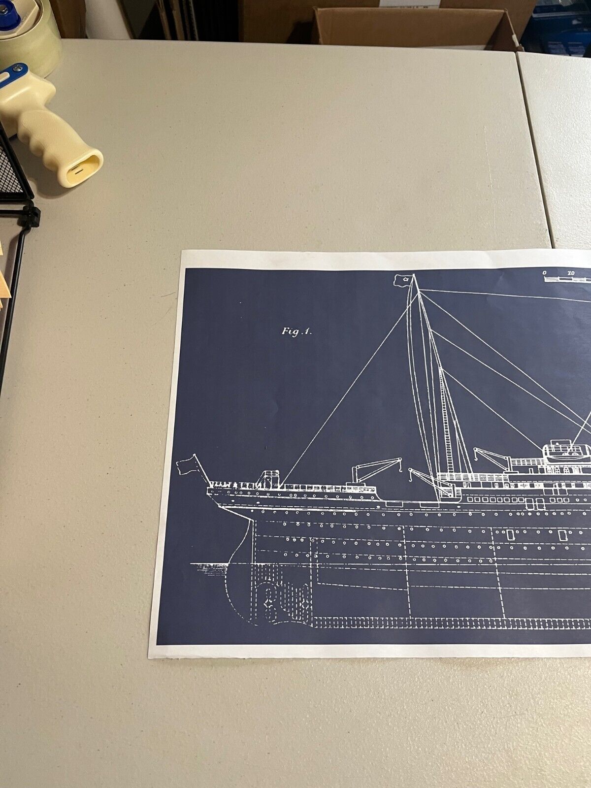 RMS TITANIC, REPRINT MOVIE PROP, BLUE PRINT 14\