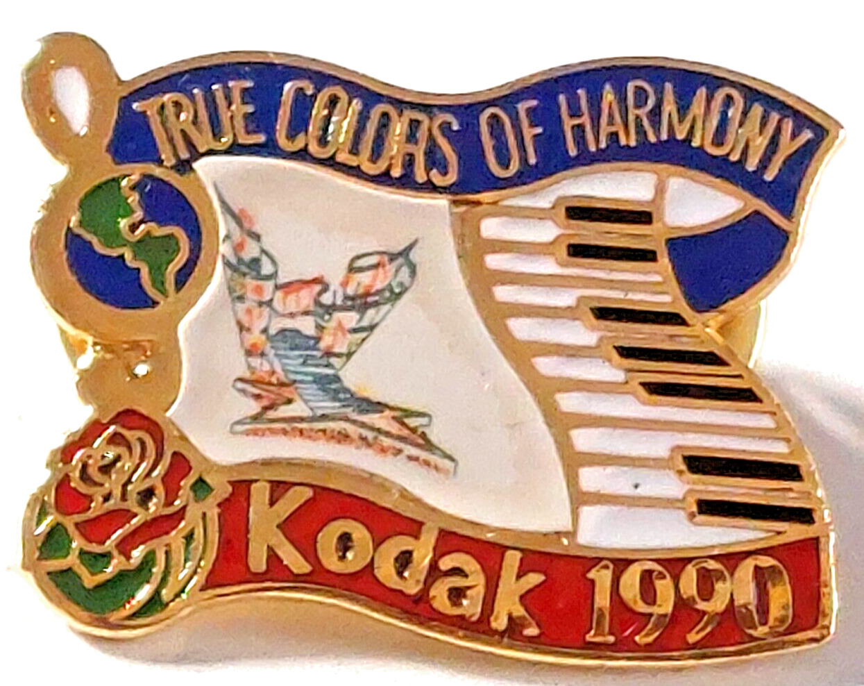 Rose Parade 1990 KODAK True Colors of Harmony101st TOR Lapel Pin (091423)