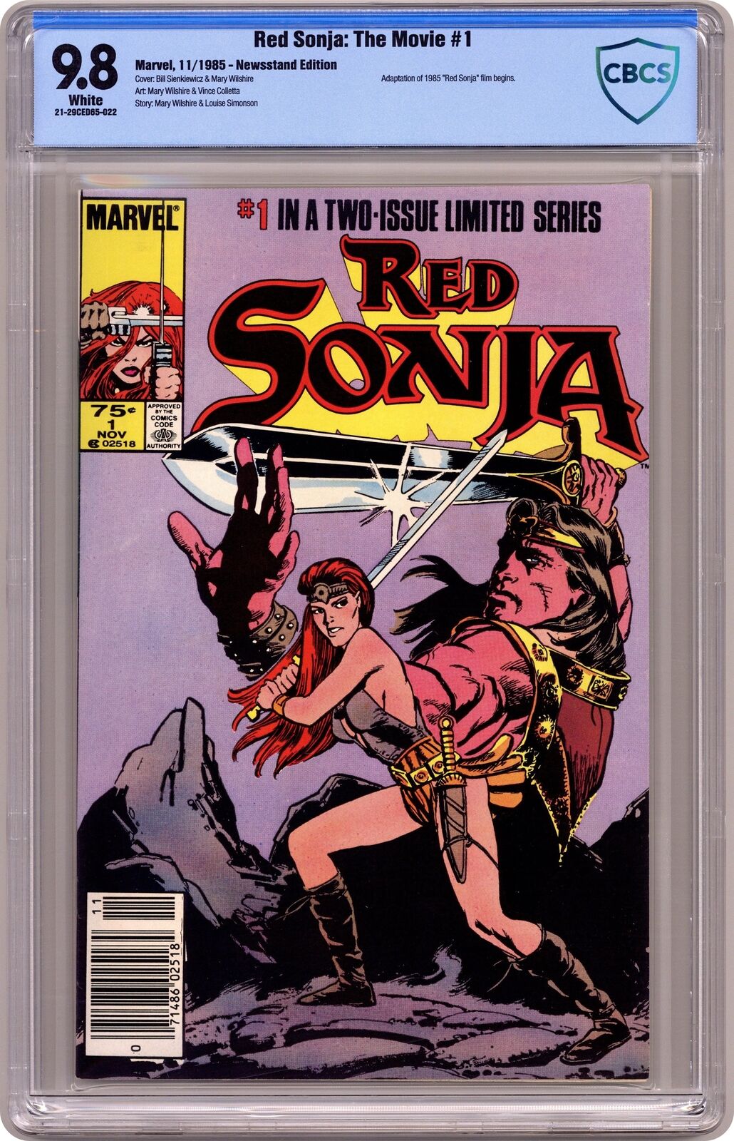 Red Sonja the Movie #1 CBCS 9.8 Newsstand 1985 21-29CED65-022