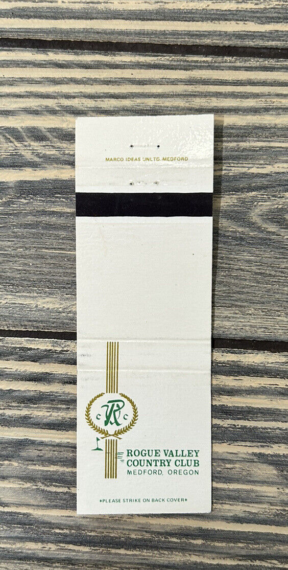 Vintage Rogue Valley Country Club Medford Oregon Matchbook Cover Advertise