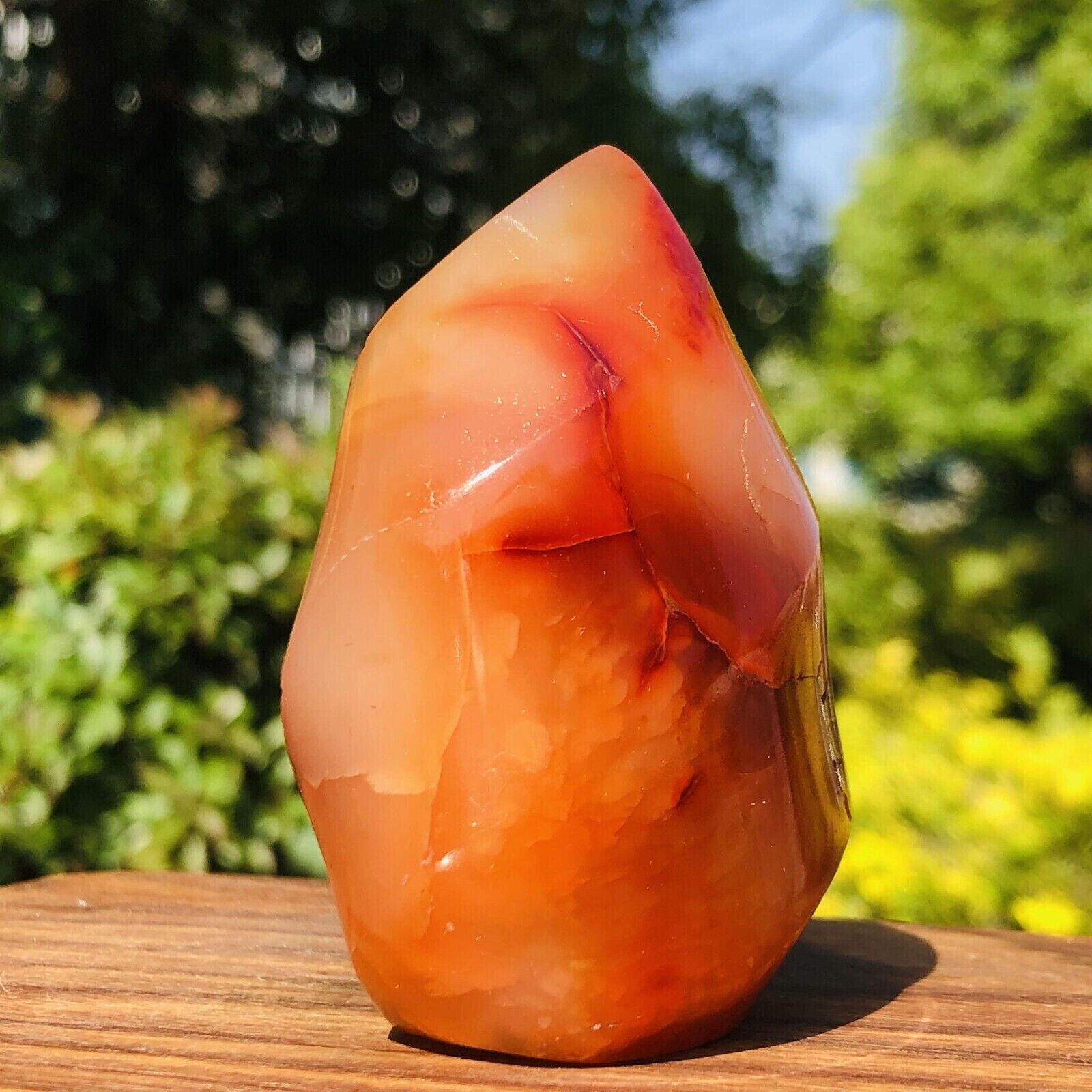 Natural Red Agate Flame Carving Carnelian Tower Healing Crystal Collector Gifts