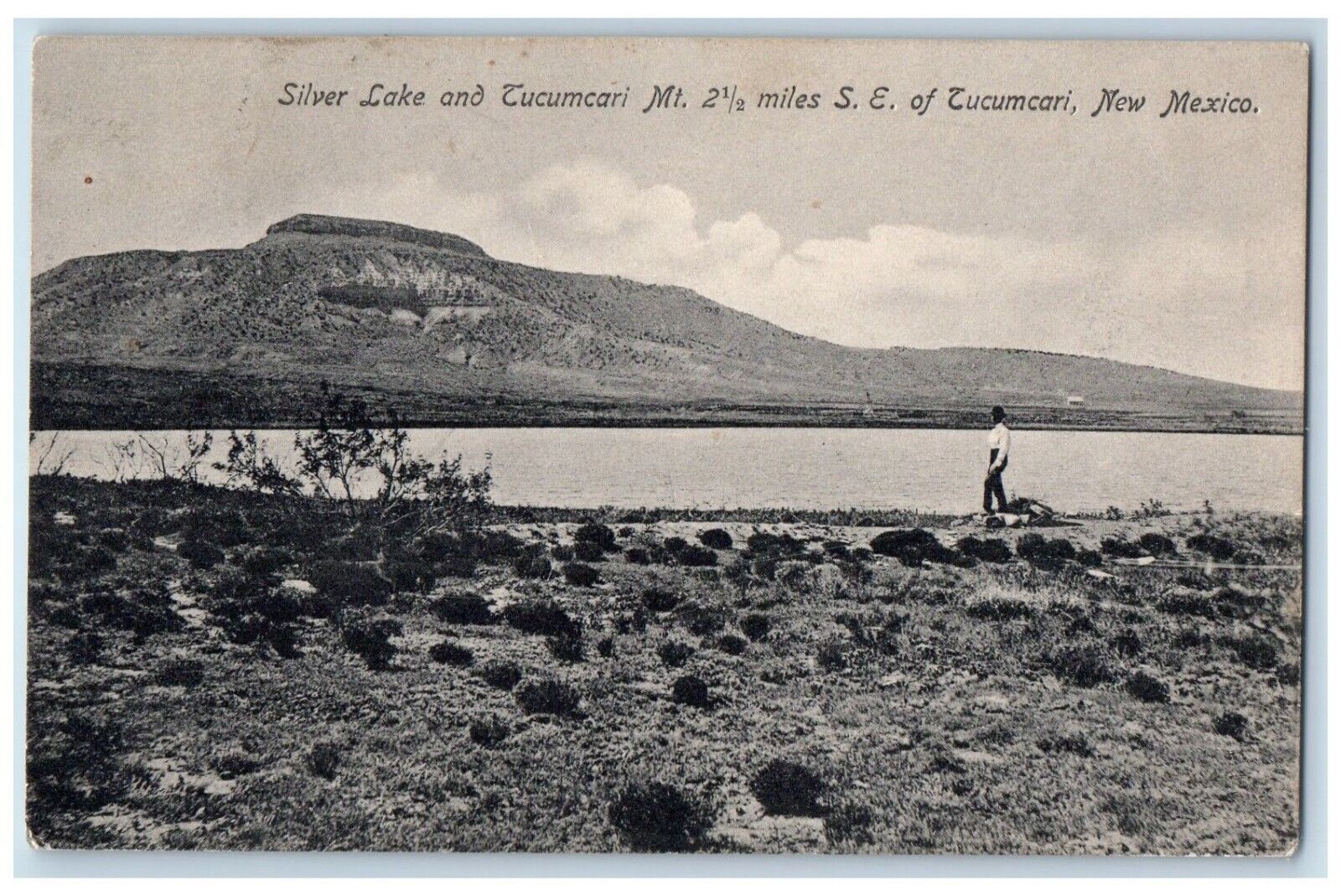 1908 Silver Lake Tucumcari Mt Southeast Tucumcari New Mexico NM Vintage Postcard