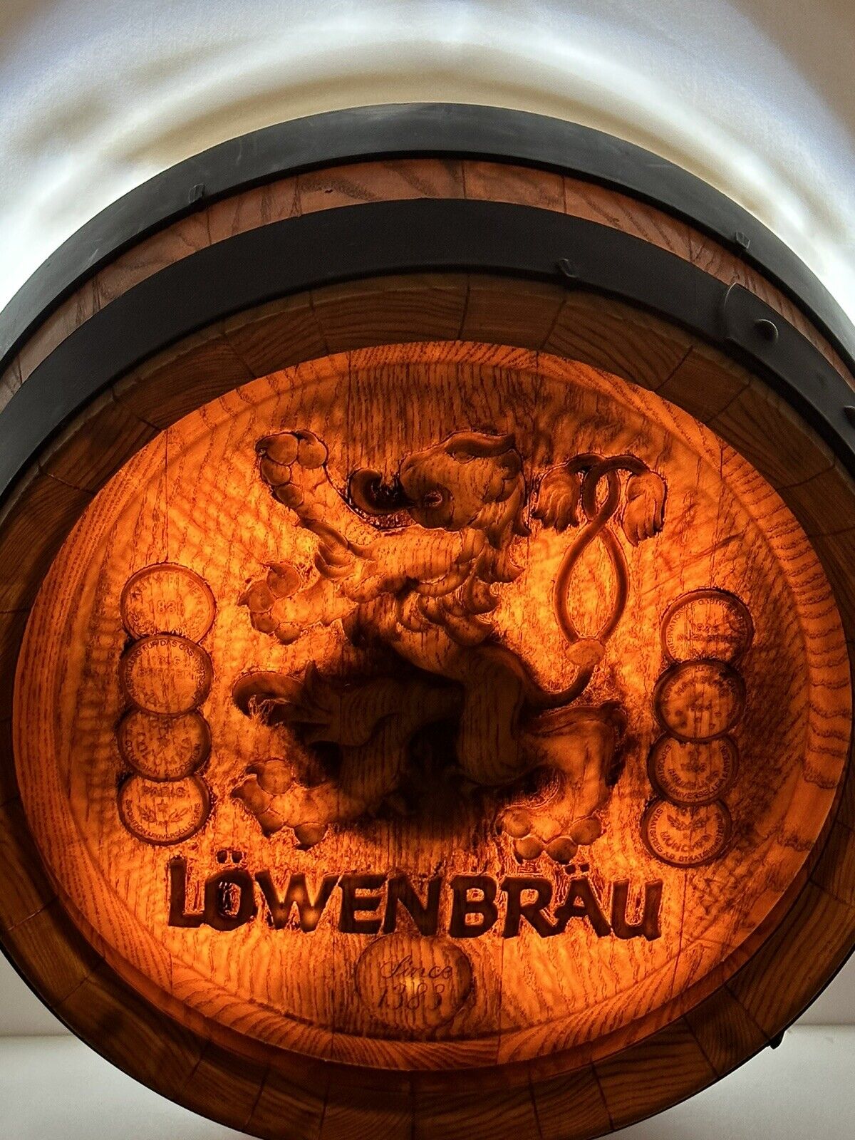 Customized/Modified LOWENBRAU Beer Barrel Advertising,MultiLight BlueTooth Music