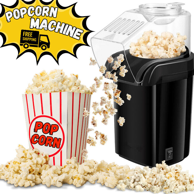 For Home 1200W Fast Hot Air Popper Maker Kernel Electric Popcorn Machine No Oil