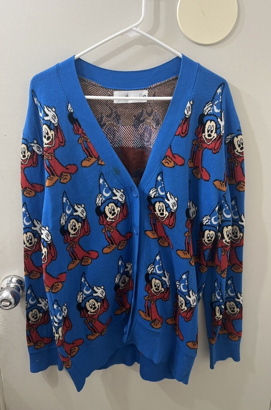 HTF Vintage Disney Sorcerer Mickey Cardigan Sweater Rare find Japan version