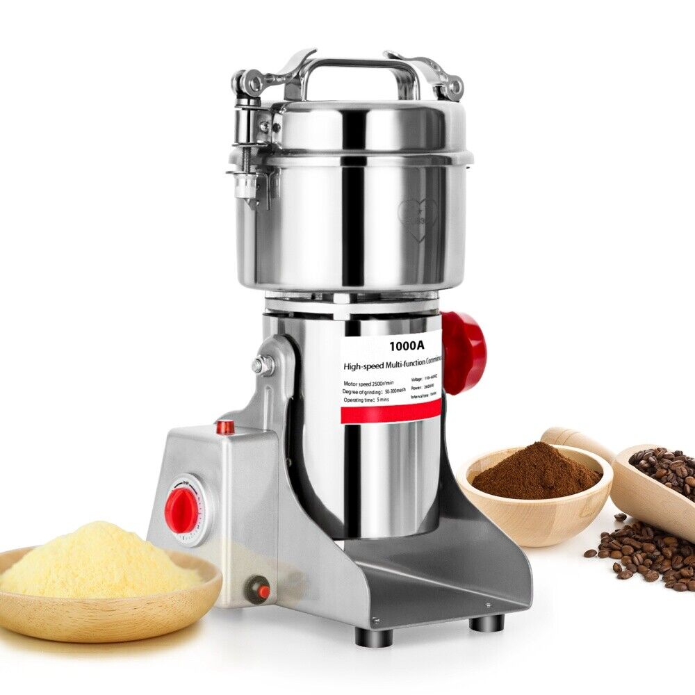 1000g Electric Grain Grinder Herb Spices Dry Nuts Kitchen Mill Grinding Machine