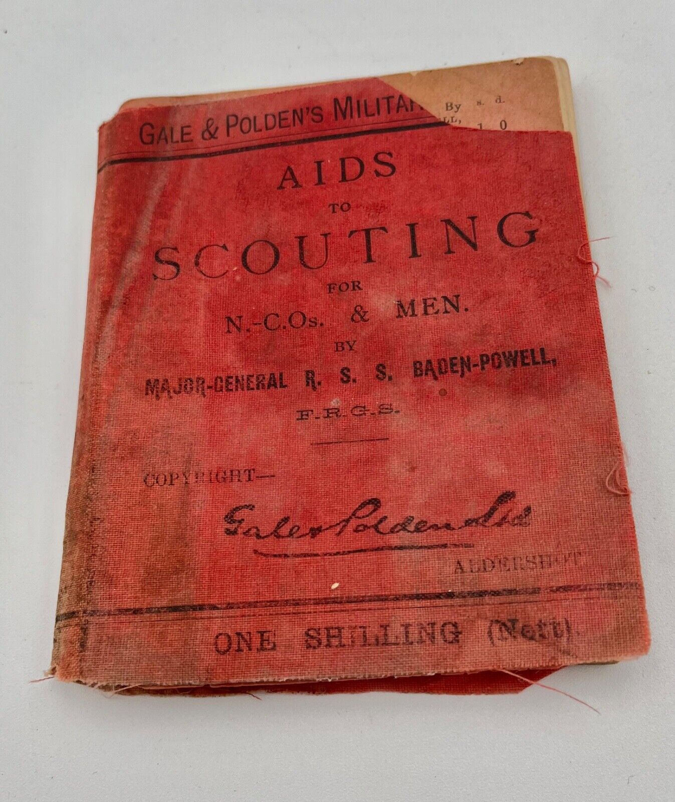 Very Rare Documented Field Use of Robert Baden Powell’s,”Aids To Scouting “ Book