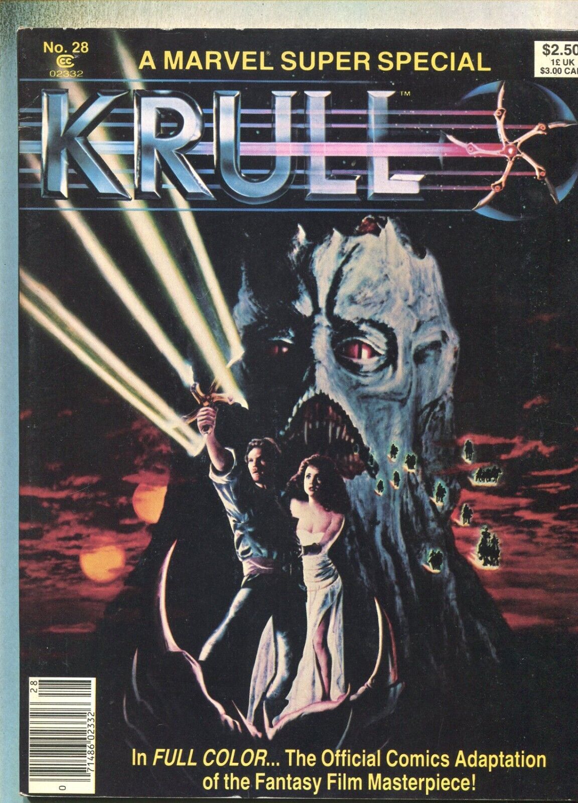 Marvel Super Special- Krull  ( Stan Lee) #28  Fantasy Film  Marvel Comics   GN11