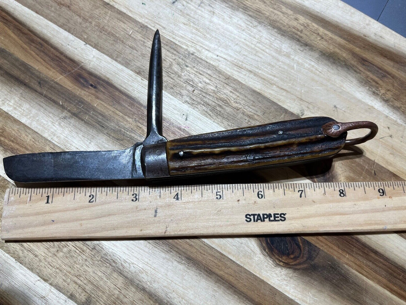 Sheffield England Antique Sailors Marlin Spike knife cir. 1800s (23132)
