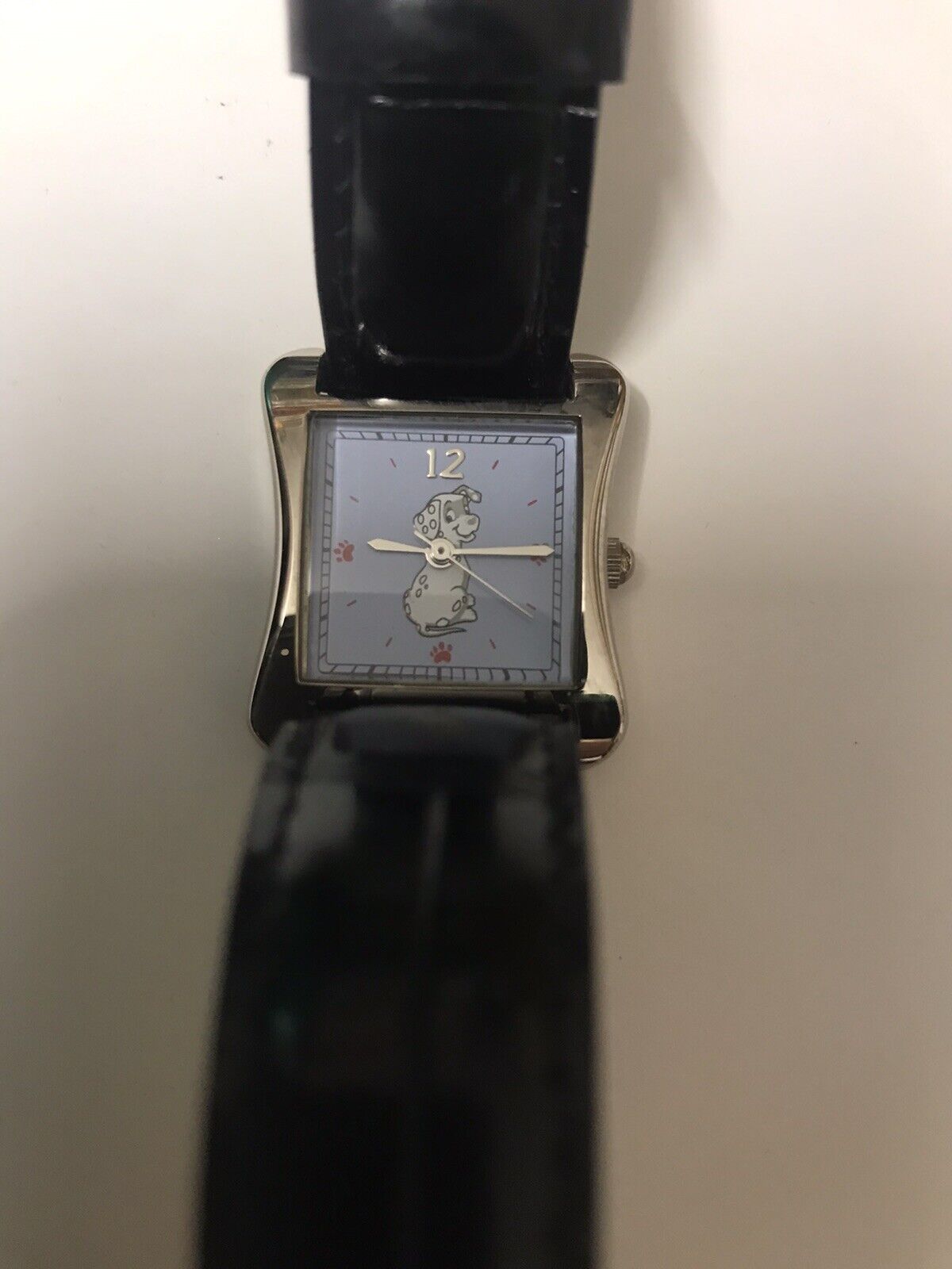 101 Dalmatians Vintage Watch; Leather Band; Disney; Needs Battery