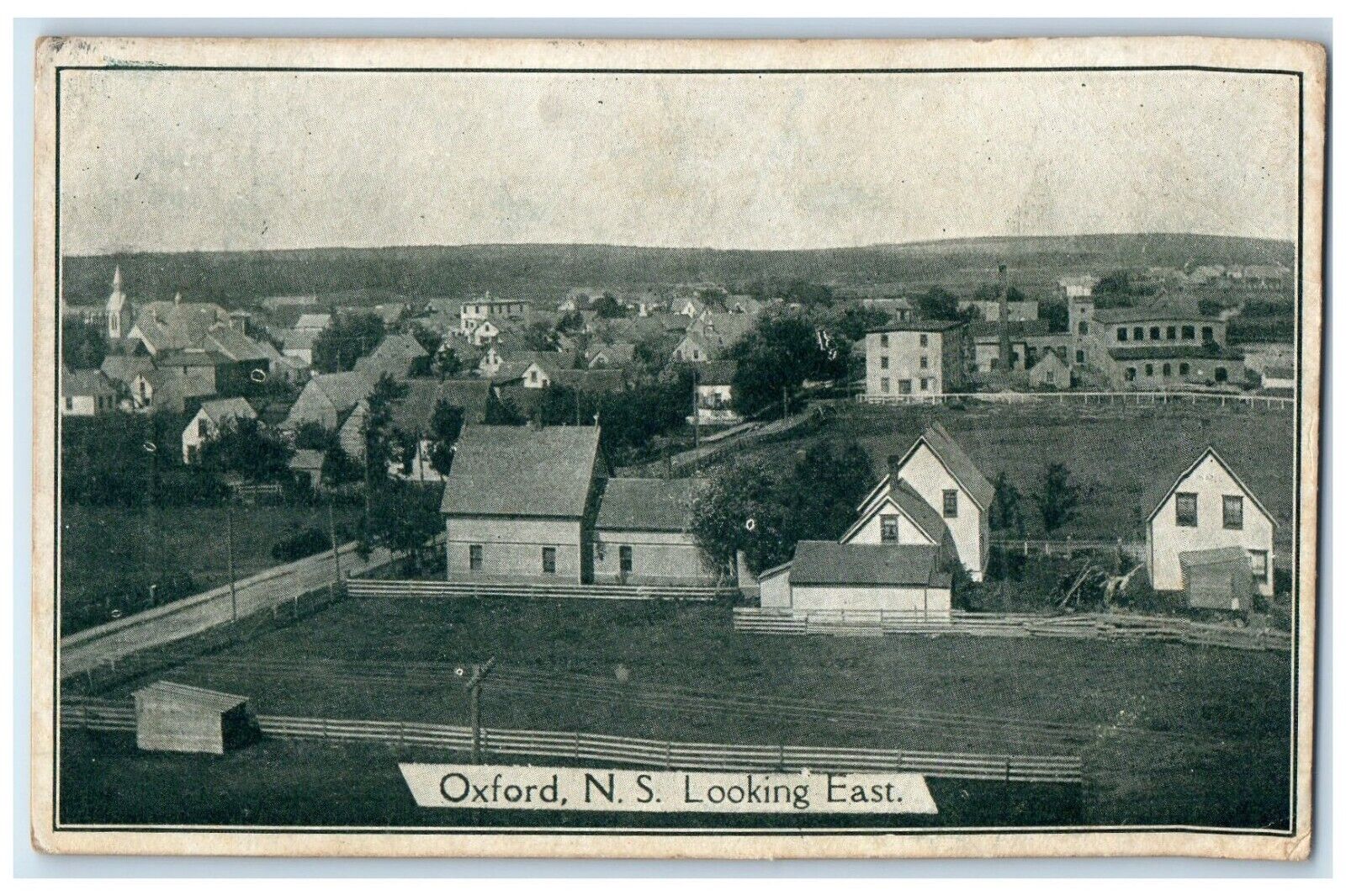 1909 Oxford Nova Scotia Looking East Canada Antique Posted Postcard