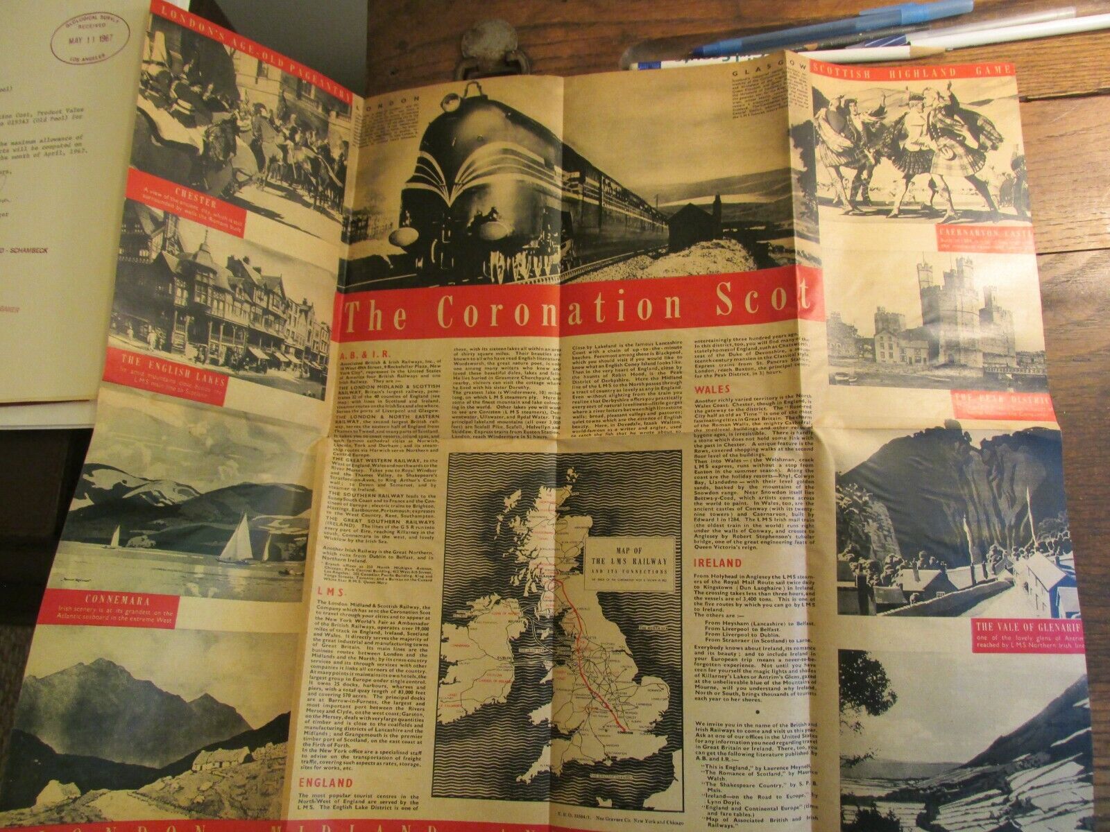 Antique Ephemera New York World's Fair 1939 Piece The Coronation Scot Railroad 