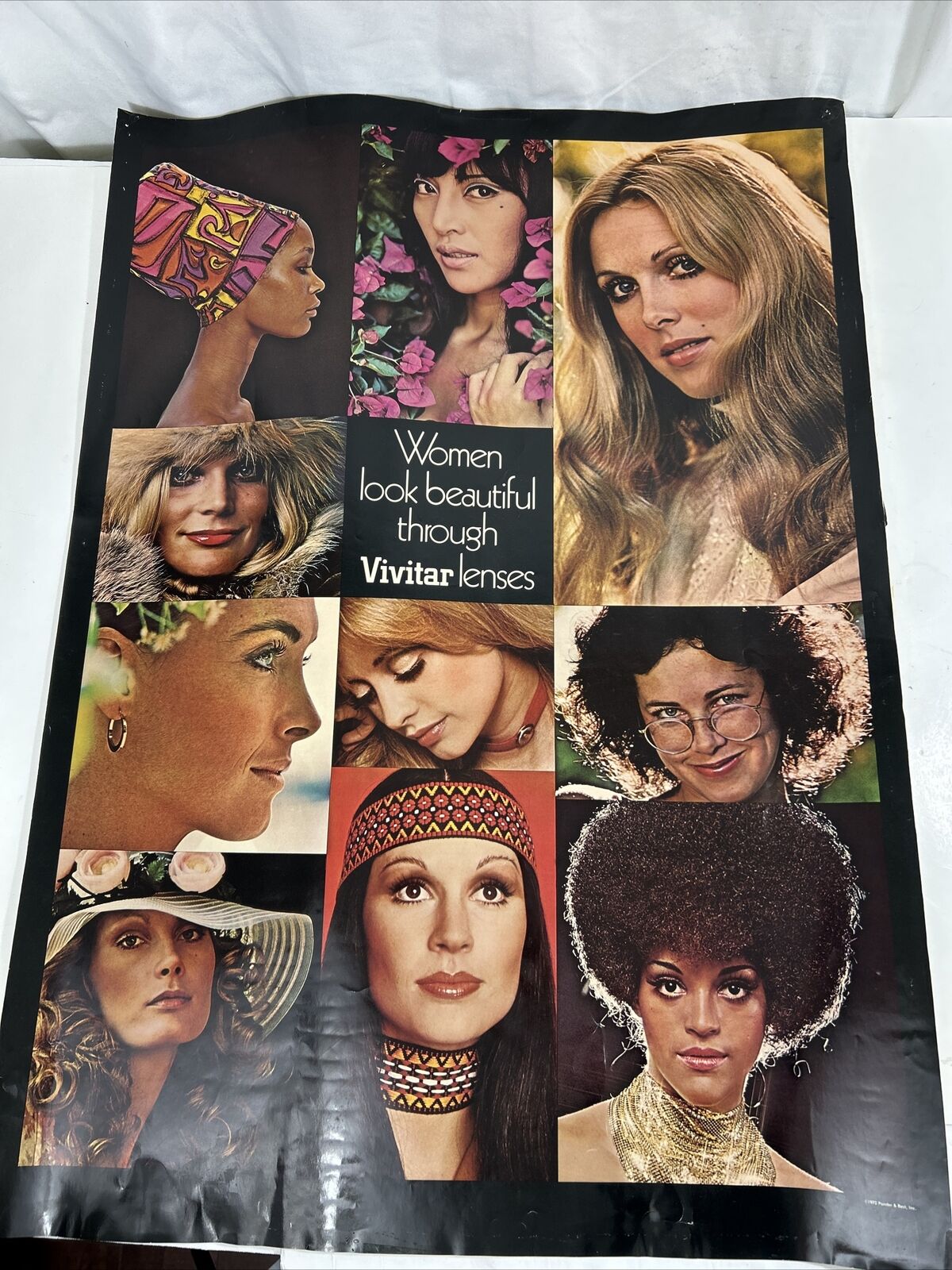 Vintage 1972 poster vivitar lenses women look beautiful through vivitar lenses 