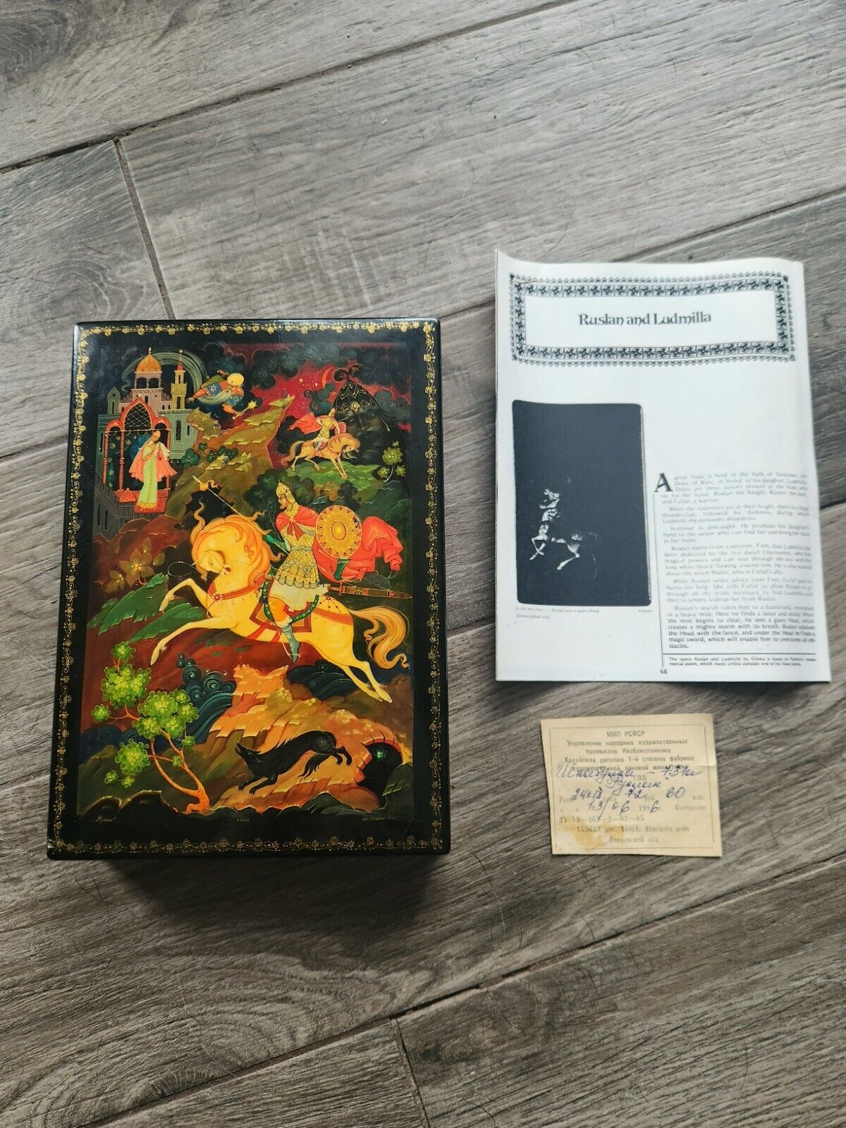 Russian Lacquer Artist Retired In 1970’s-USSR With Papers And Certificate