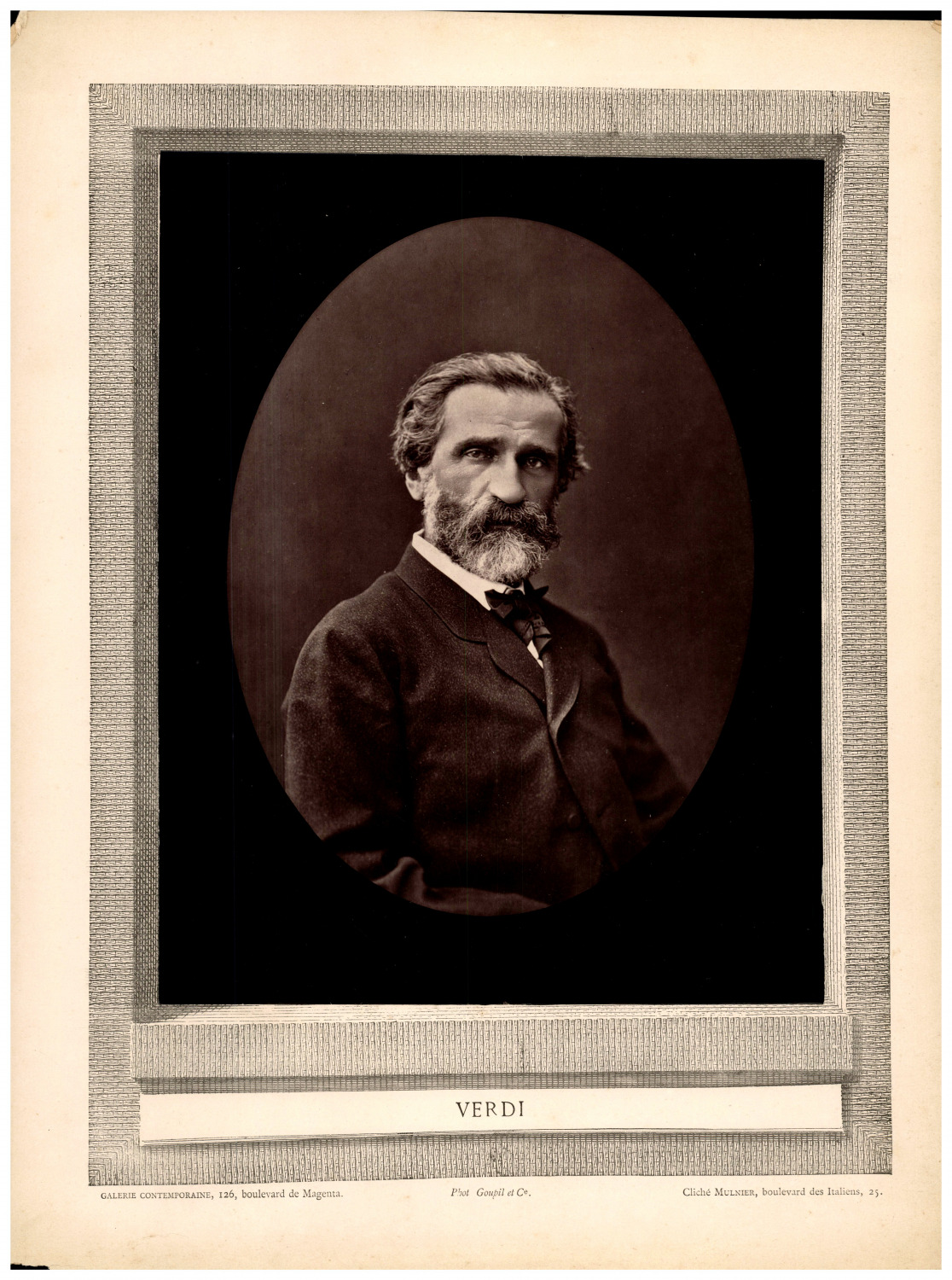 Giuseppe Fortunino Francesco Verdi, Italian Romantic Composer Vintage Print