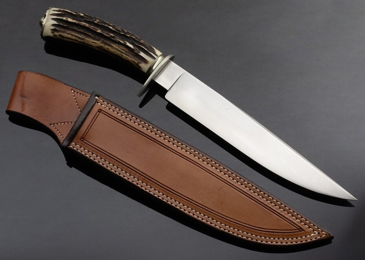 Handmade Bob Loveless Knife, Hunting Knife, Custom Handmade Knife, Stag Horn